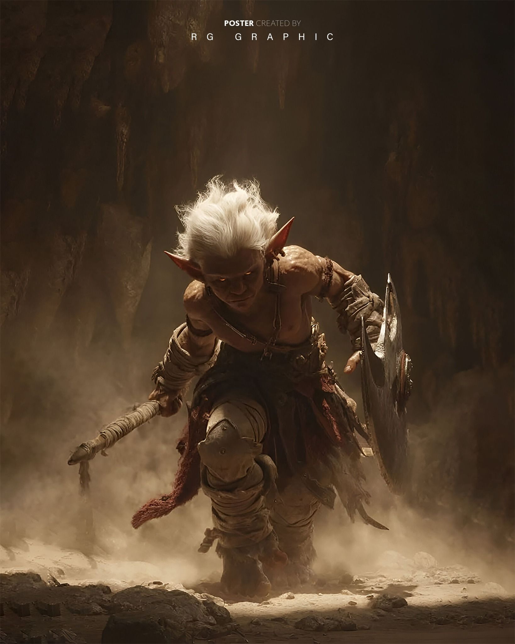 Charge of the Scarred Goblin Warrior