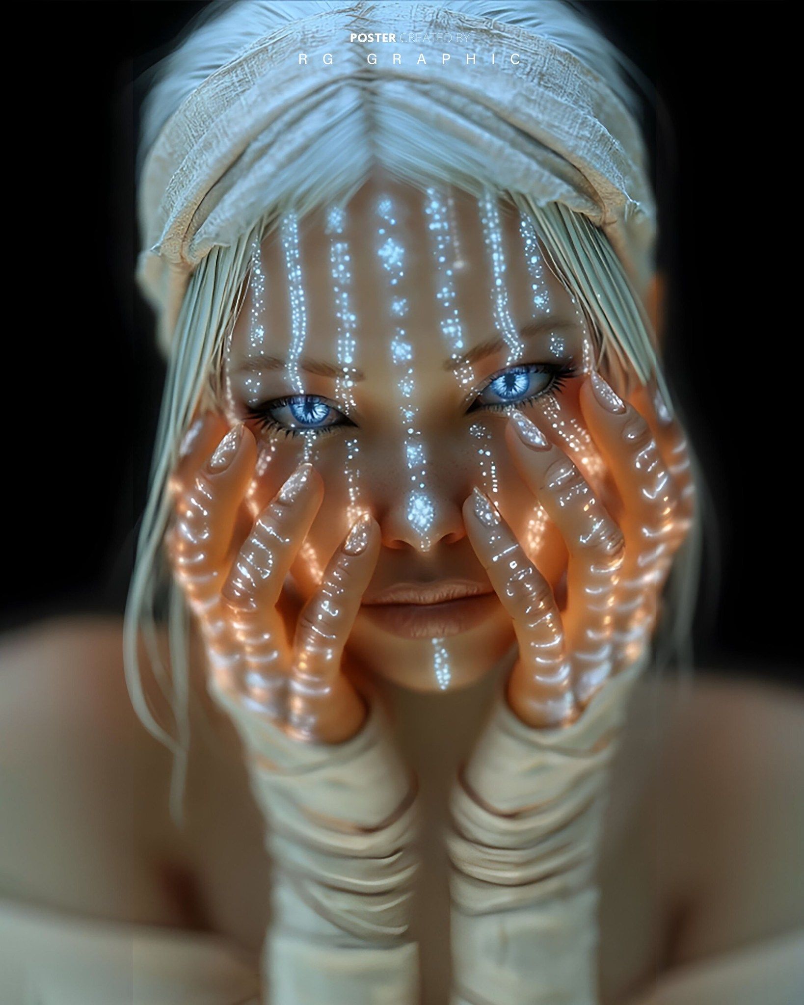 Bioluminescent Celestial Goddess