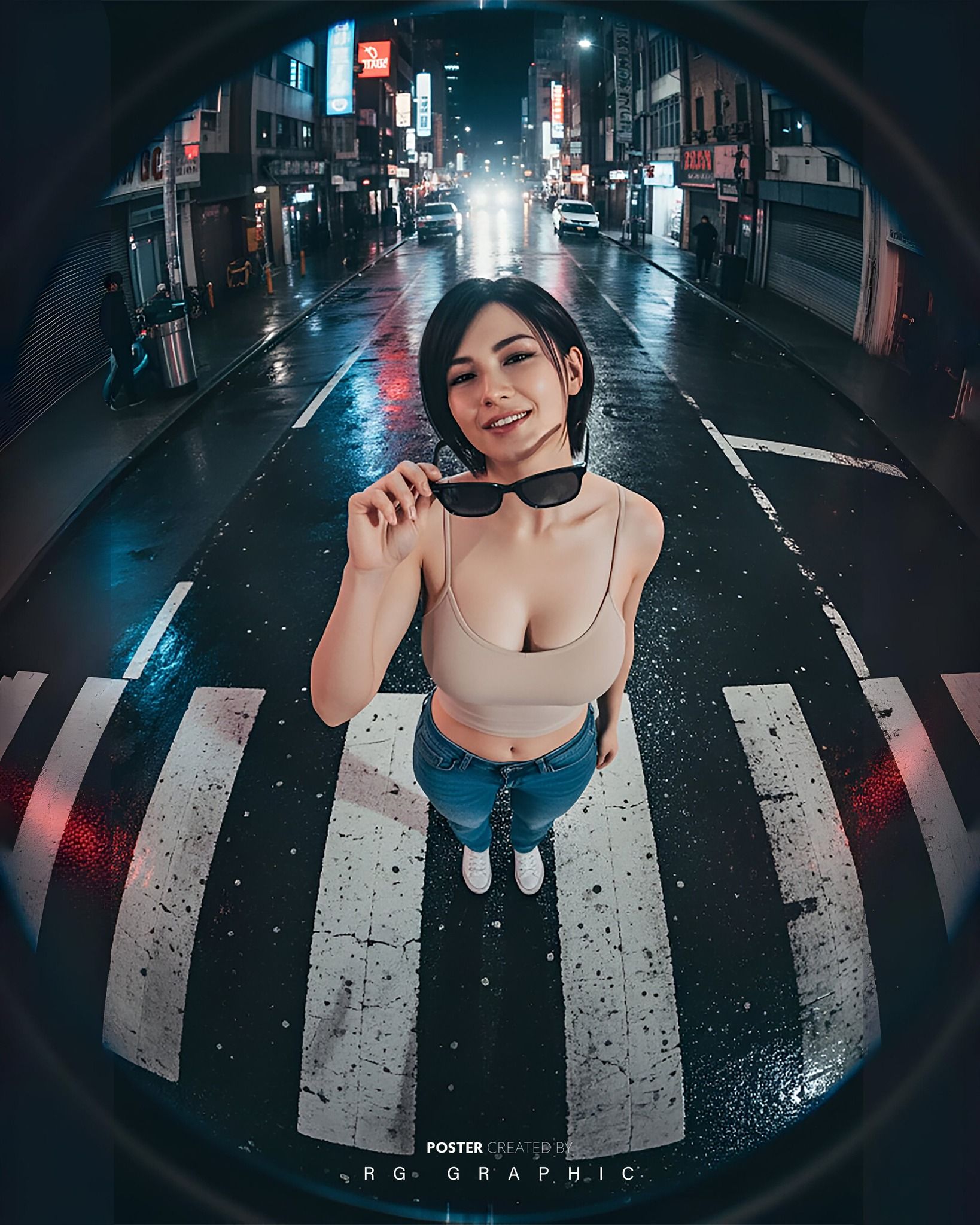 Neon Fisheye Night Walk