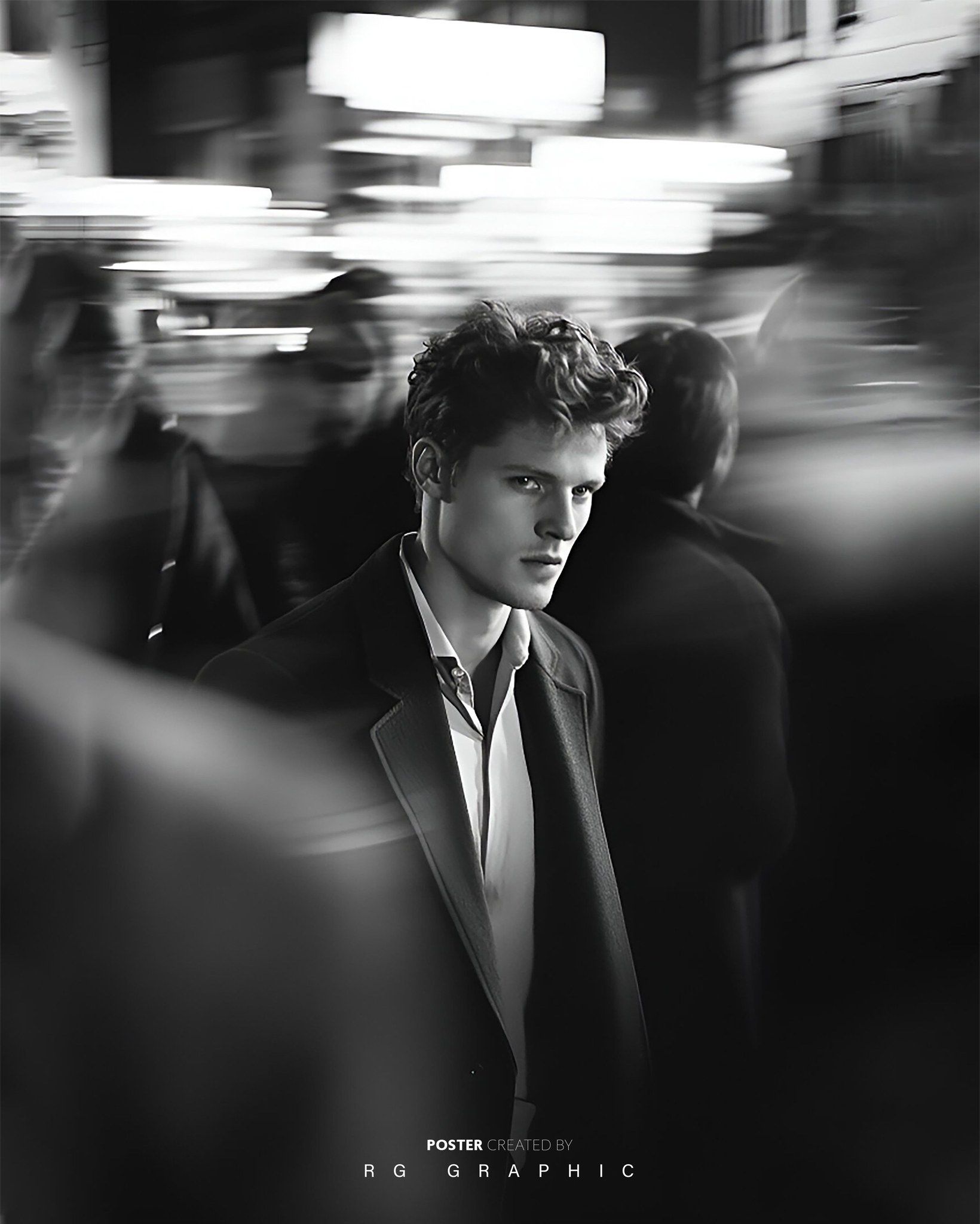 Solitary Focus in the Blurry City Night