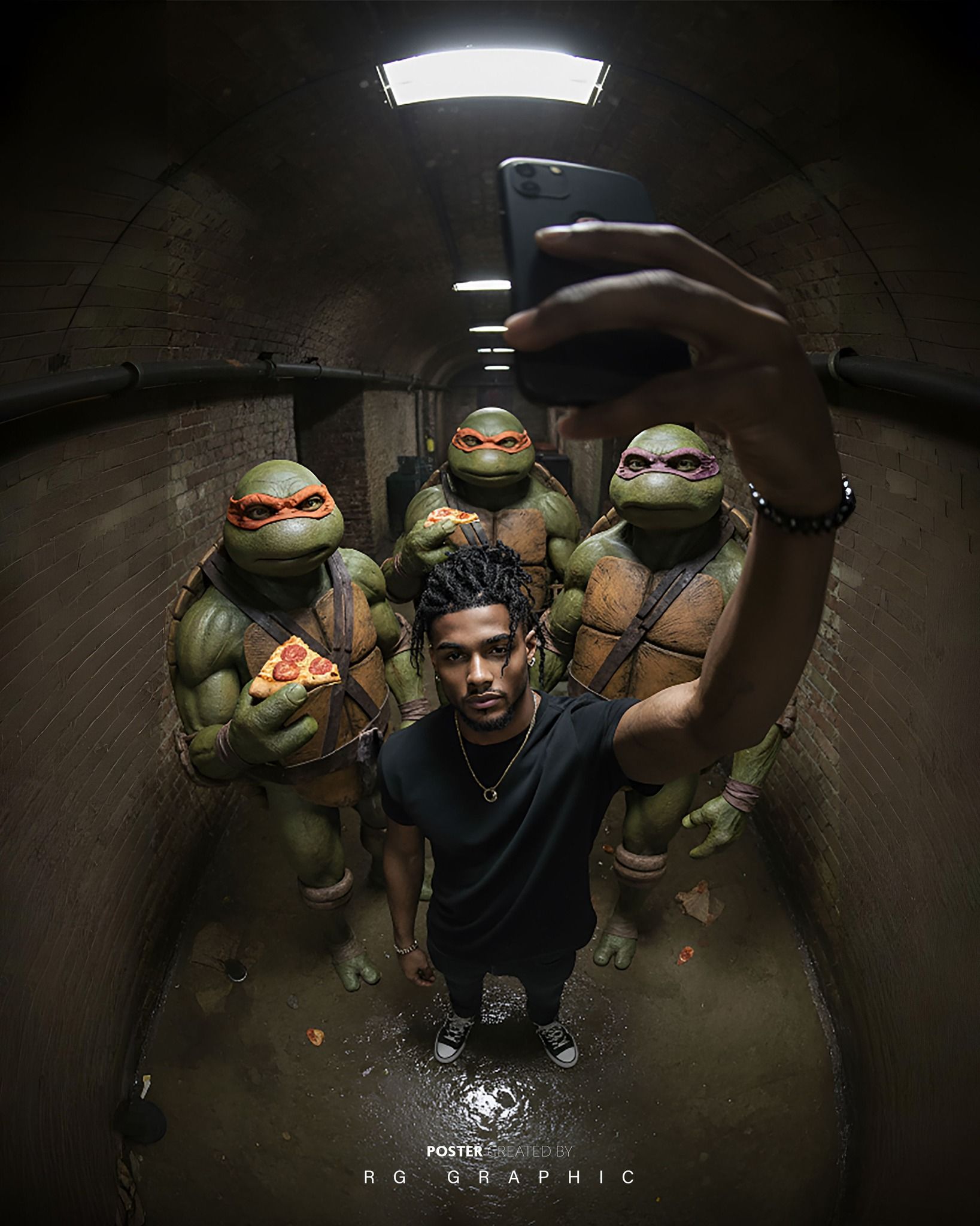 Gritty Underground Pizza Party with Ninja Turtles