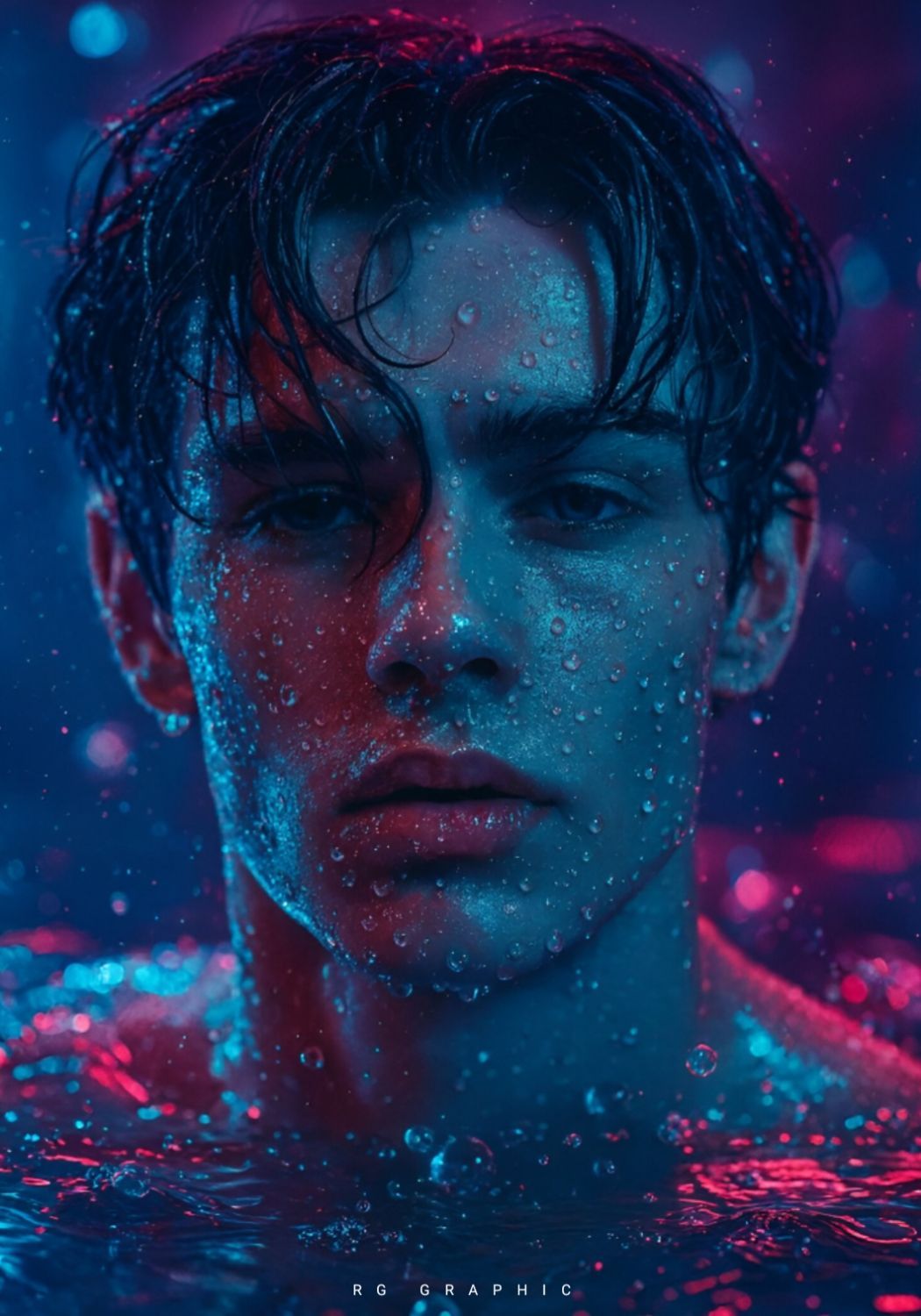 Neon Drenage in Cyberpunk Blue and Magenta