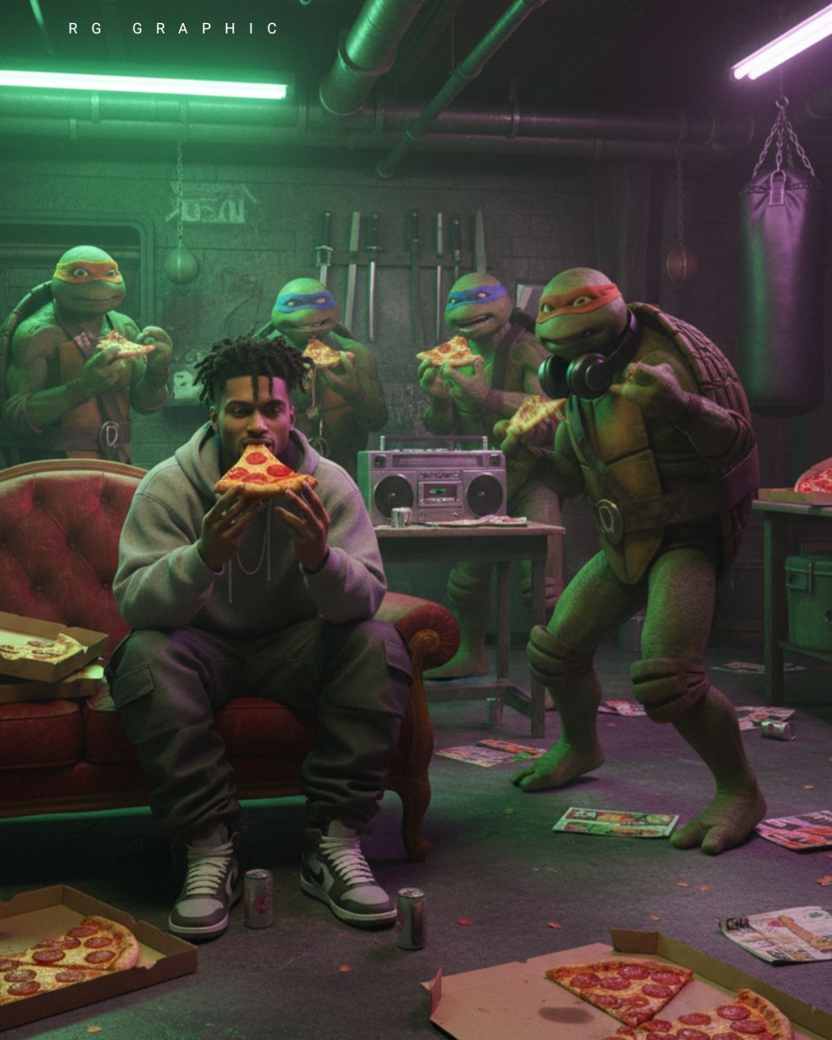 Pizza Night in the Turtle Lair