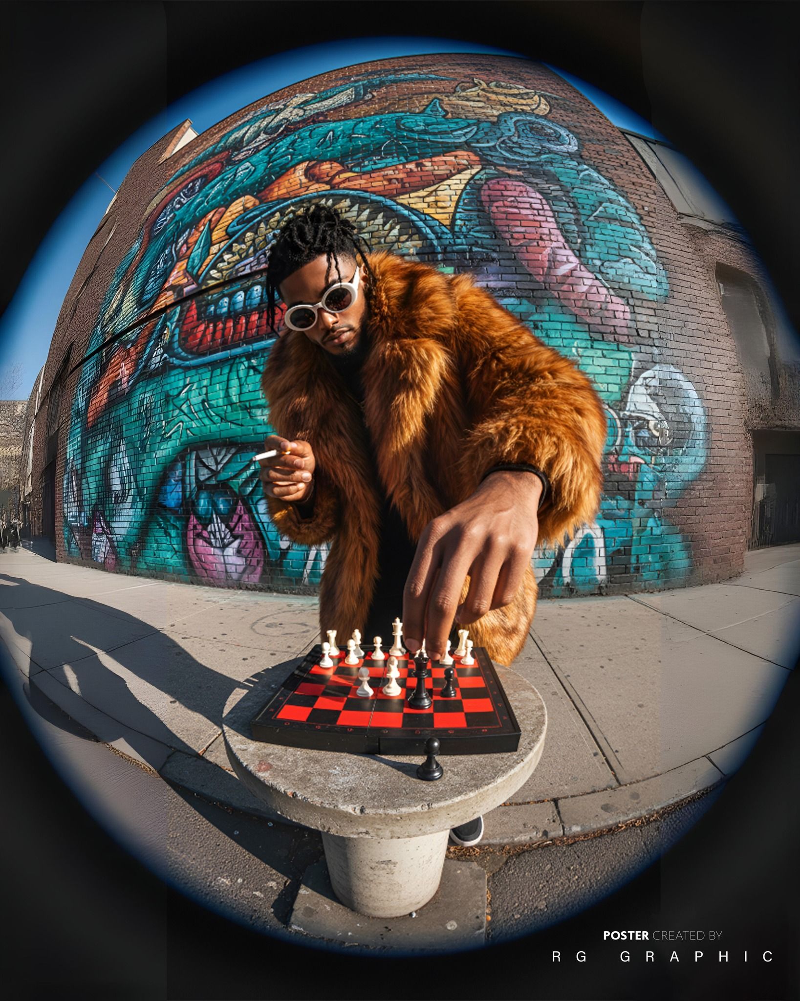 Fisheye Fur Coat Chess Master