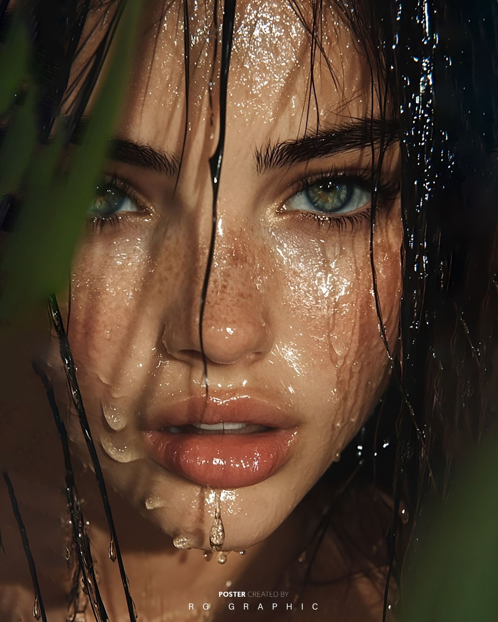 Dewy Radiance in Emerald Light