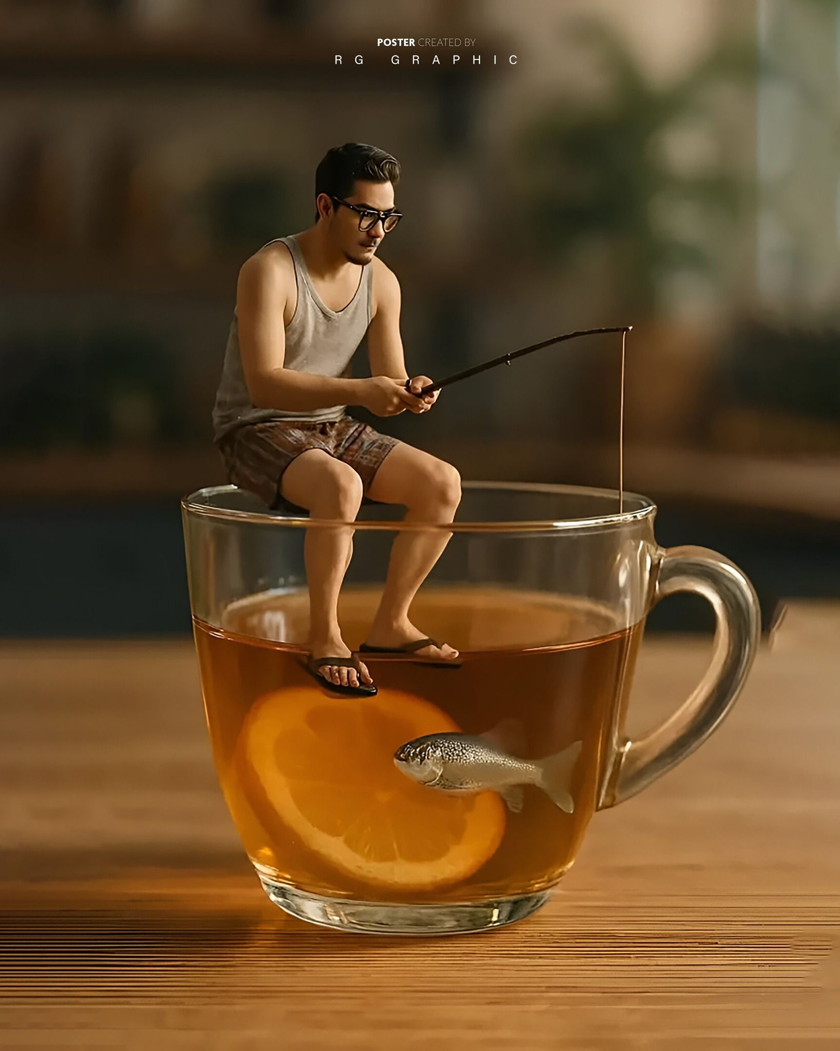 Tiny Angler in a Teacup World