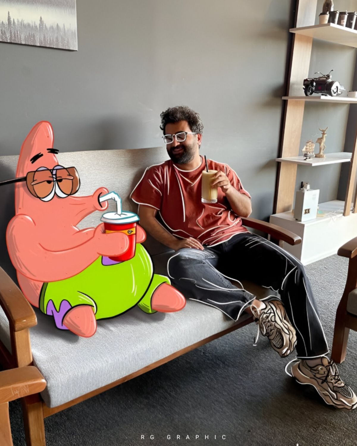 Iced Coffee Date with Patrick Star
