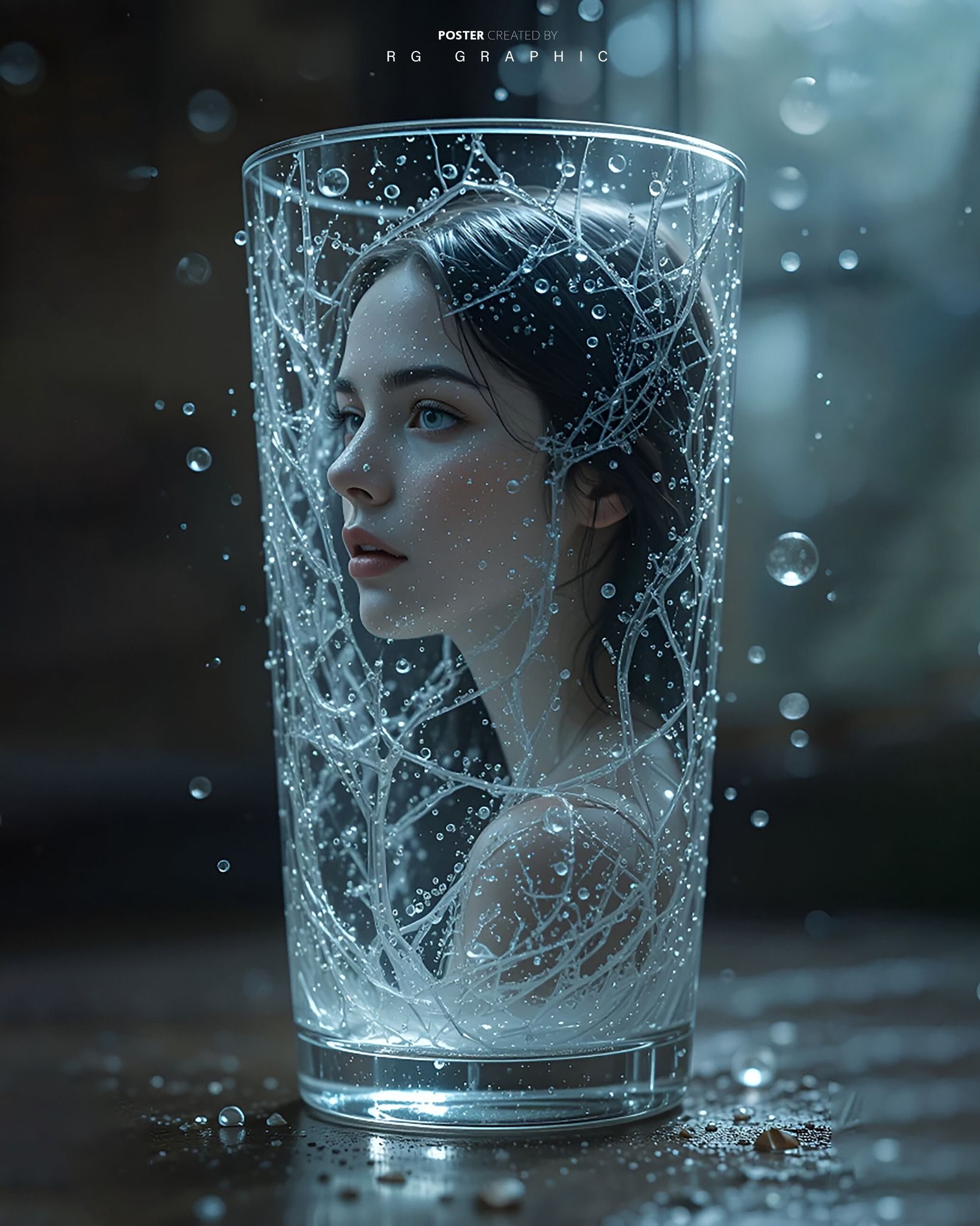 Frozen Soul in Crystal Glass