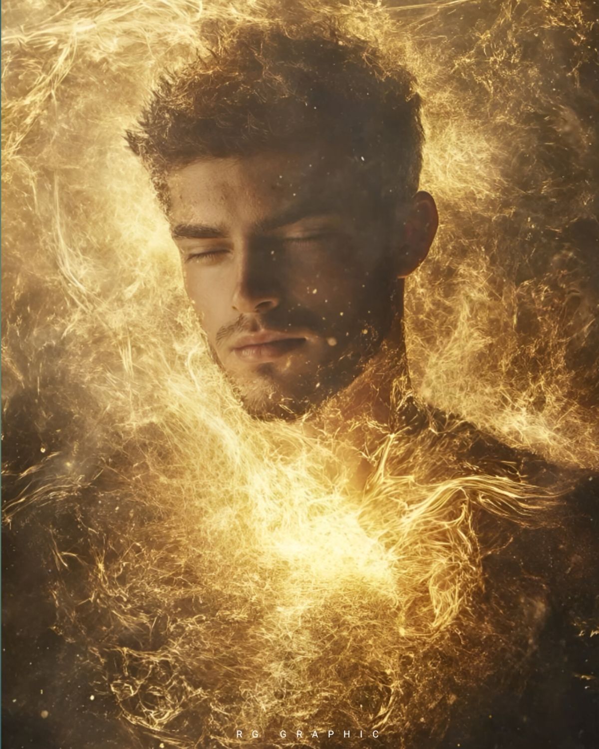 Golden Aura of Cosmic Serenity