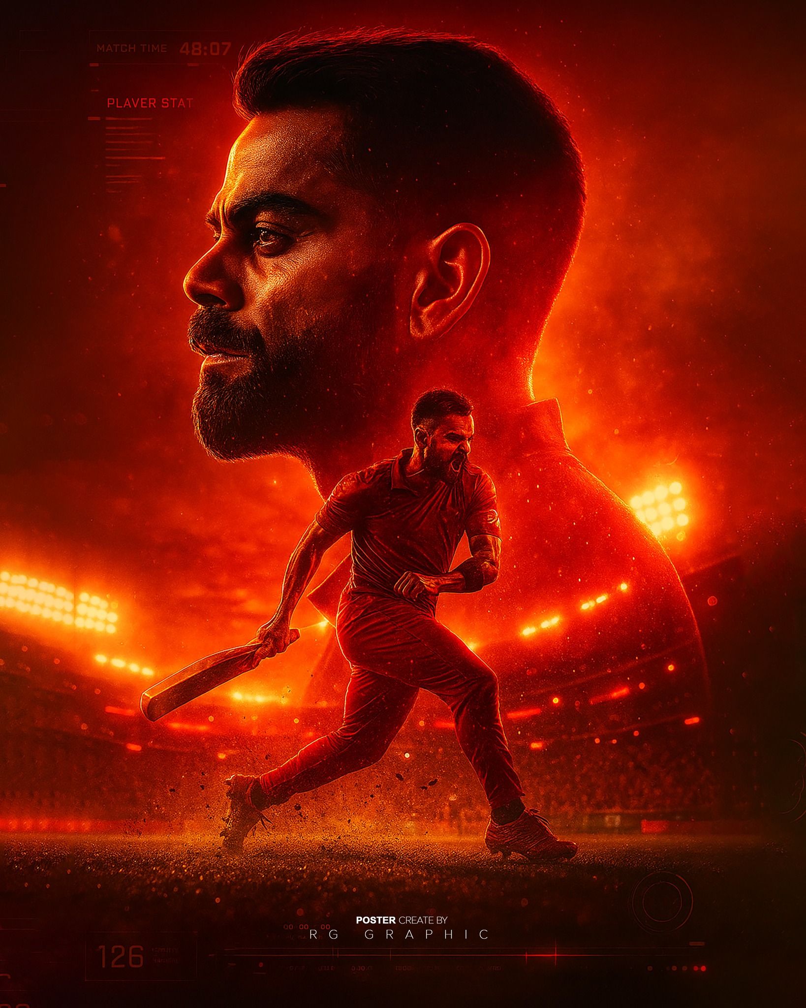 Scarlet Glory Cricketer Double Exposure