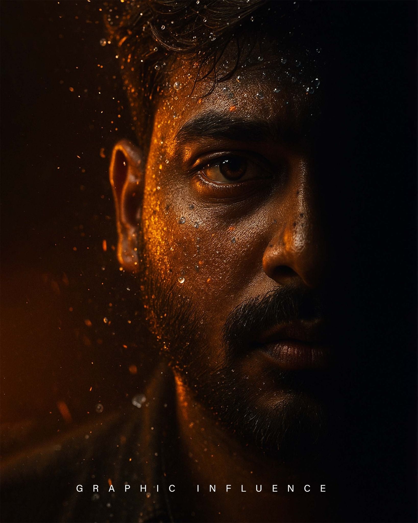 Fiery Submersion: The Split Element Portrait