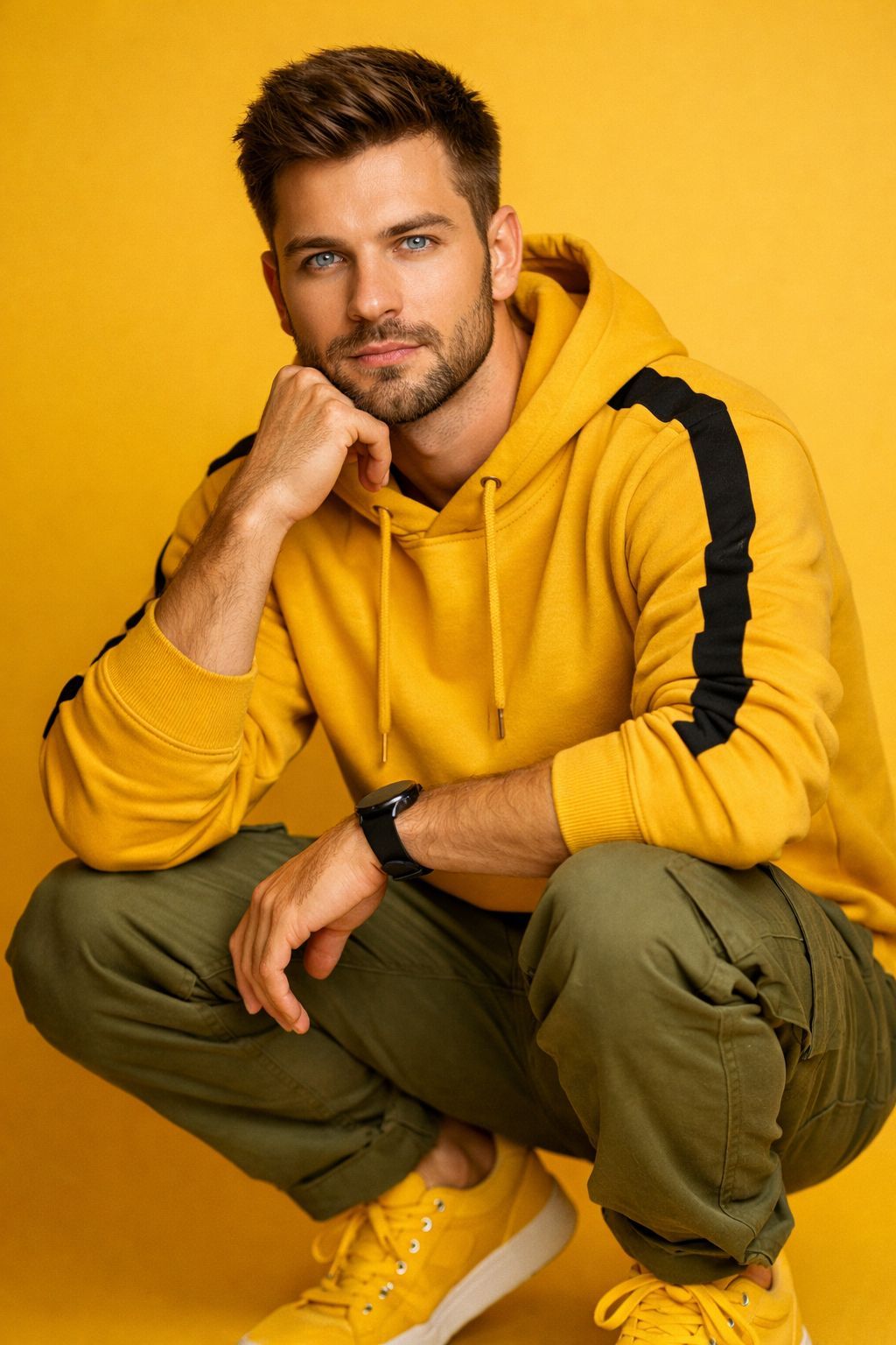 Mustard Yellow Monochrome Fashion Portrait