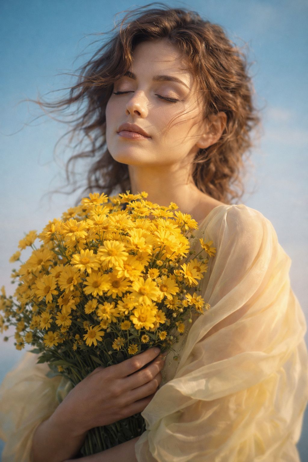 Golden Serenity and Yellow Blooms