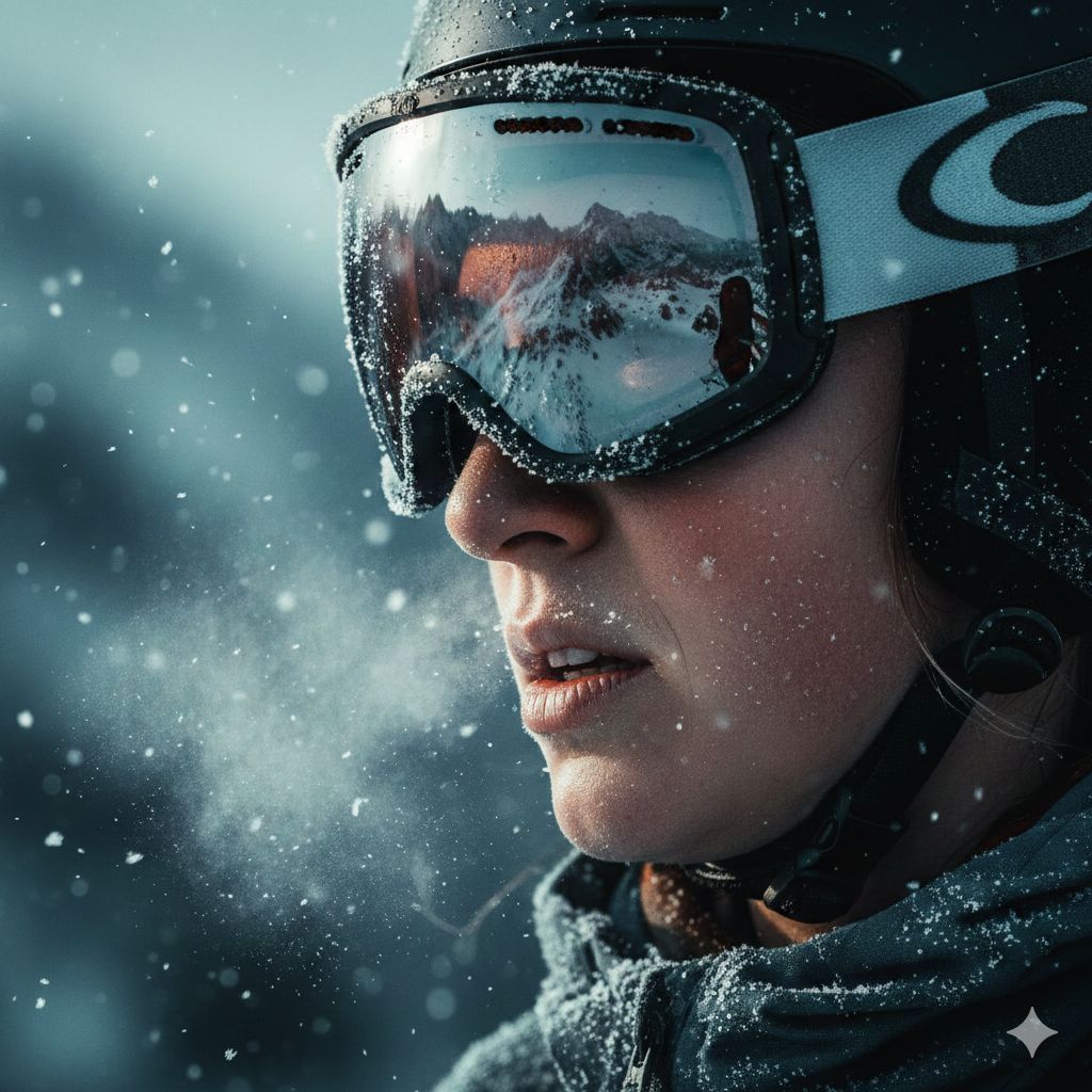 Frostbound Focus Winter Athlete Portrait