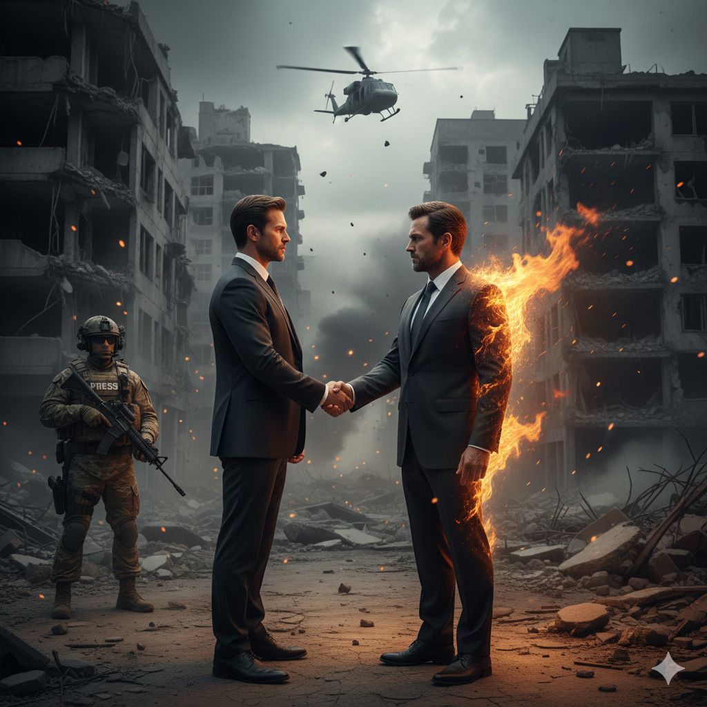 Handshake Amidst the Embers