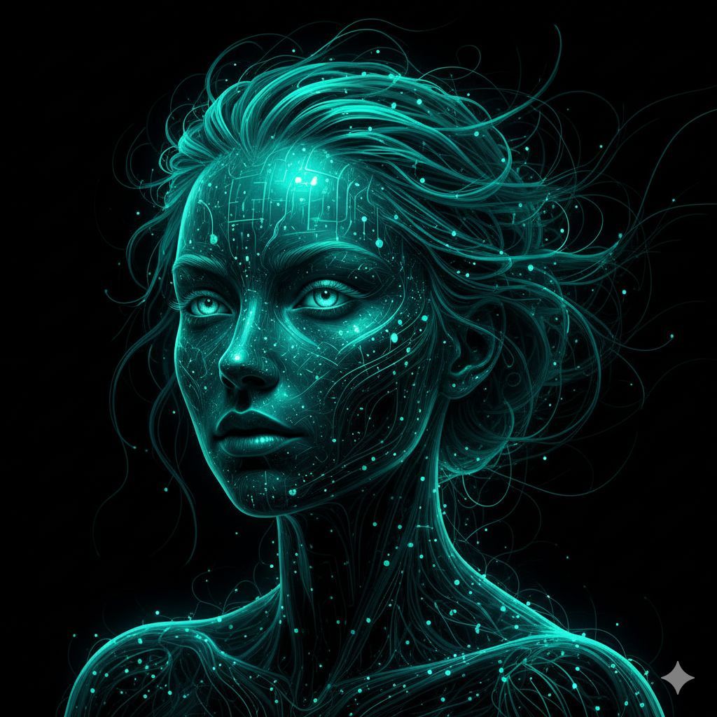 Neural Threads of Emerald Light