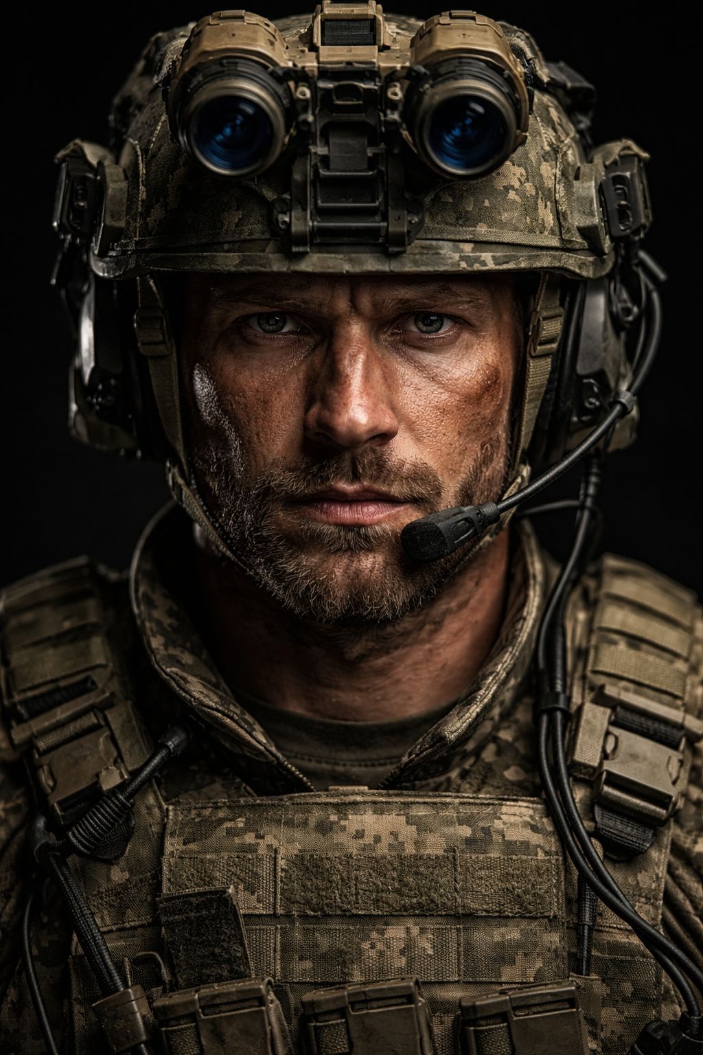 Steel Gaze Elite Soldier Combat Portrait