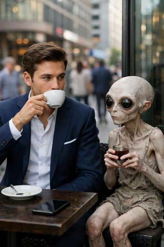 Morning Espresso with a Strange Guest