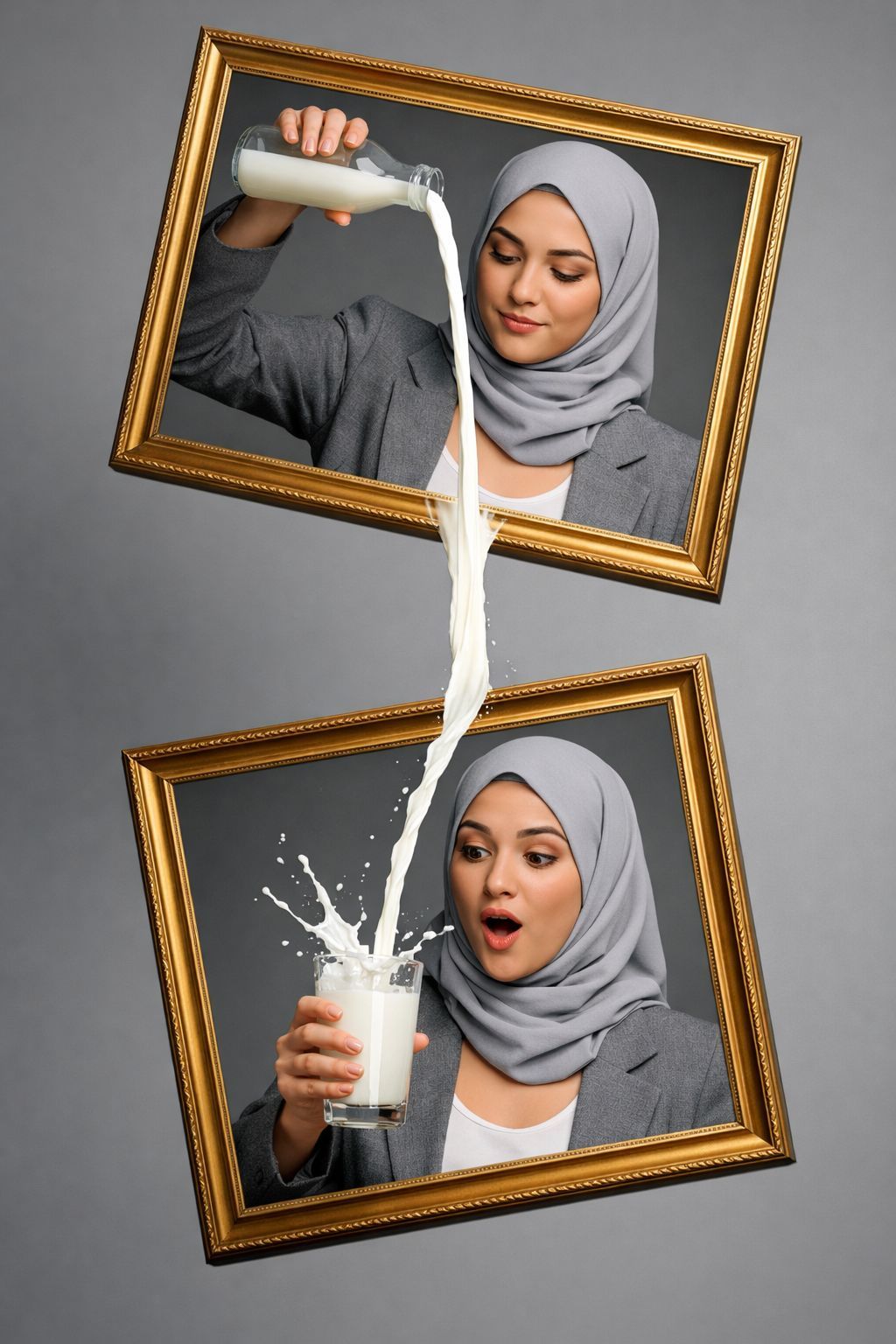 Gravity Defying Milk Illusion