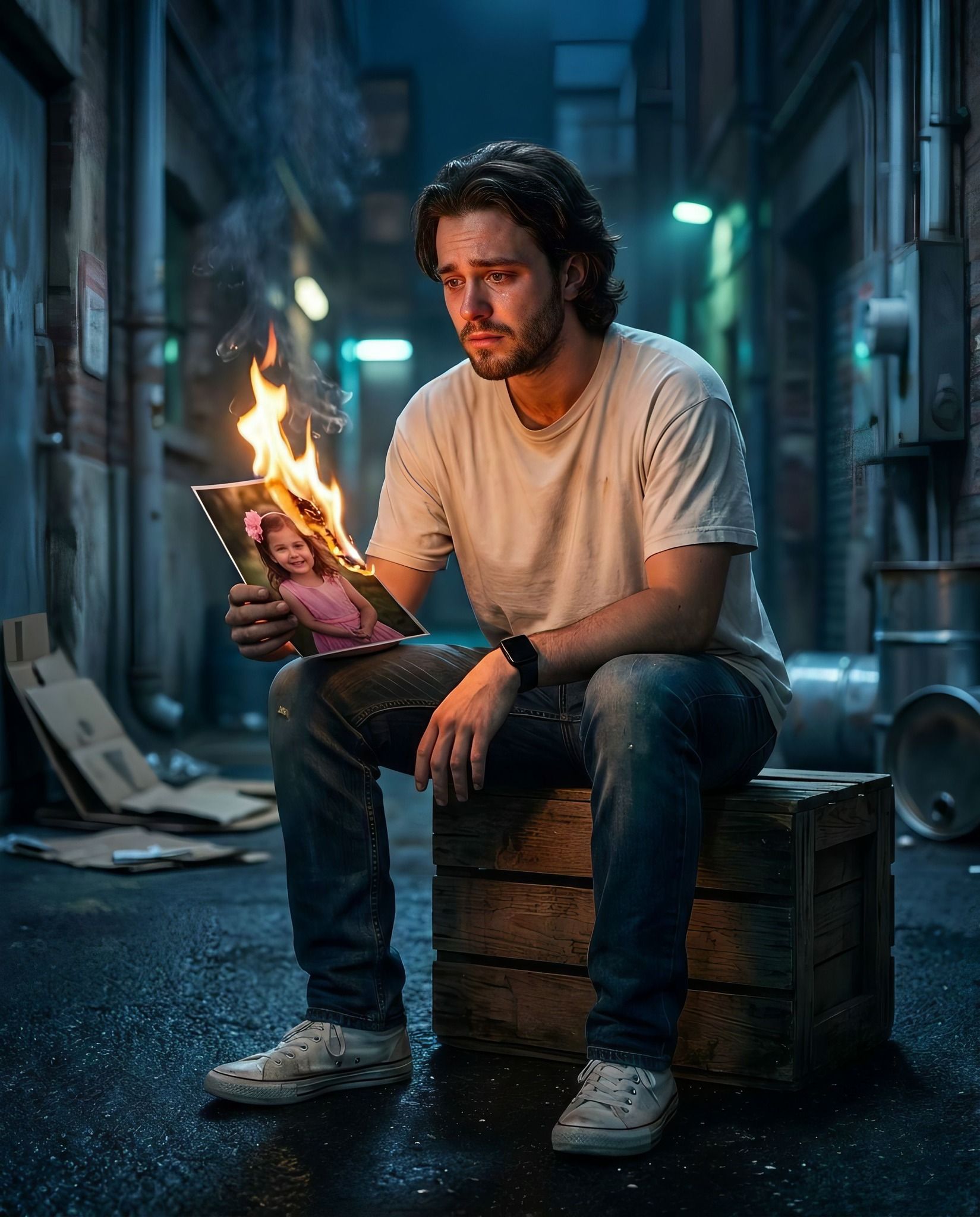 Burning Memories in the Industrial Night