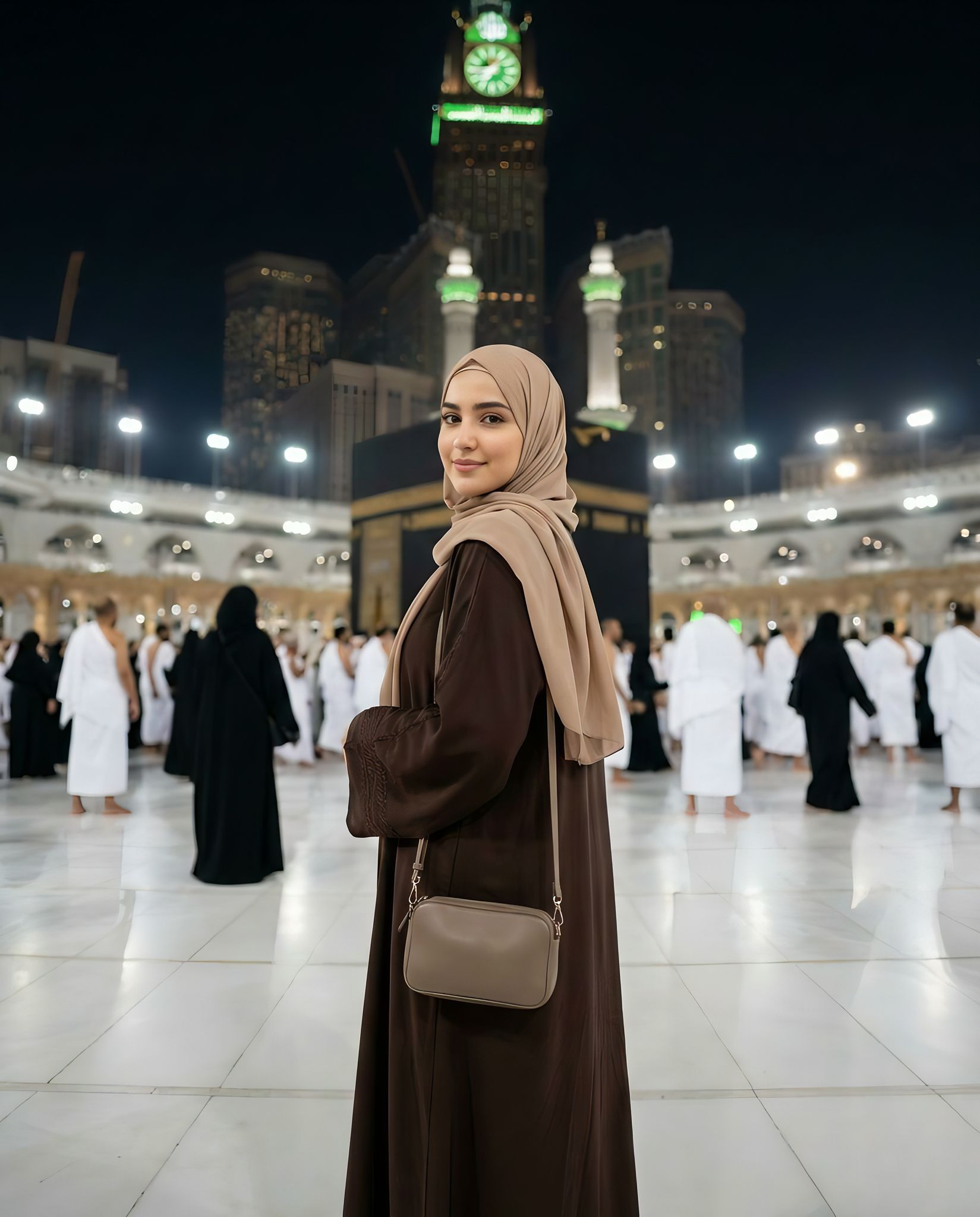 Serene Night at the Holy Kaaba