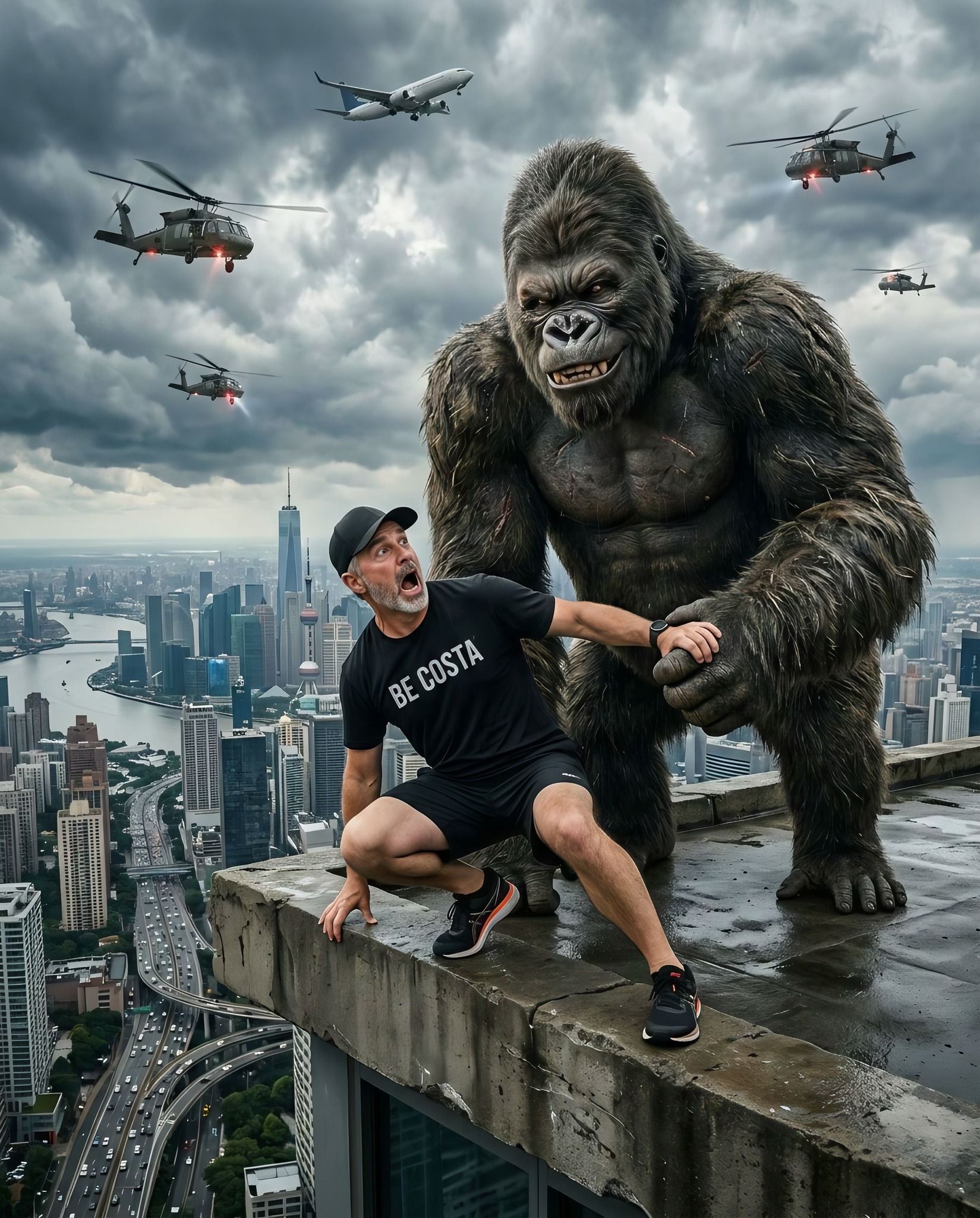 Goliath's Grip Above the Storming City