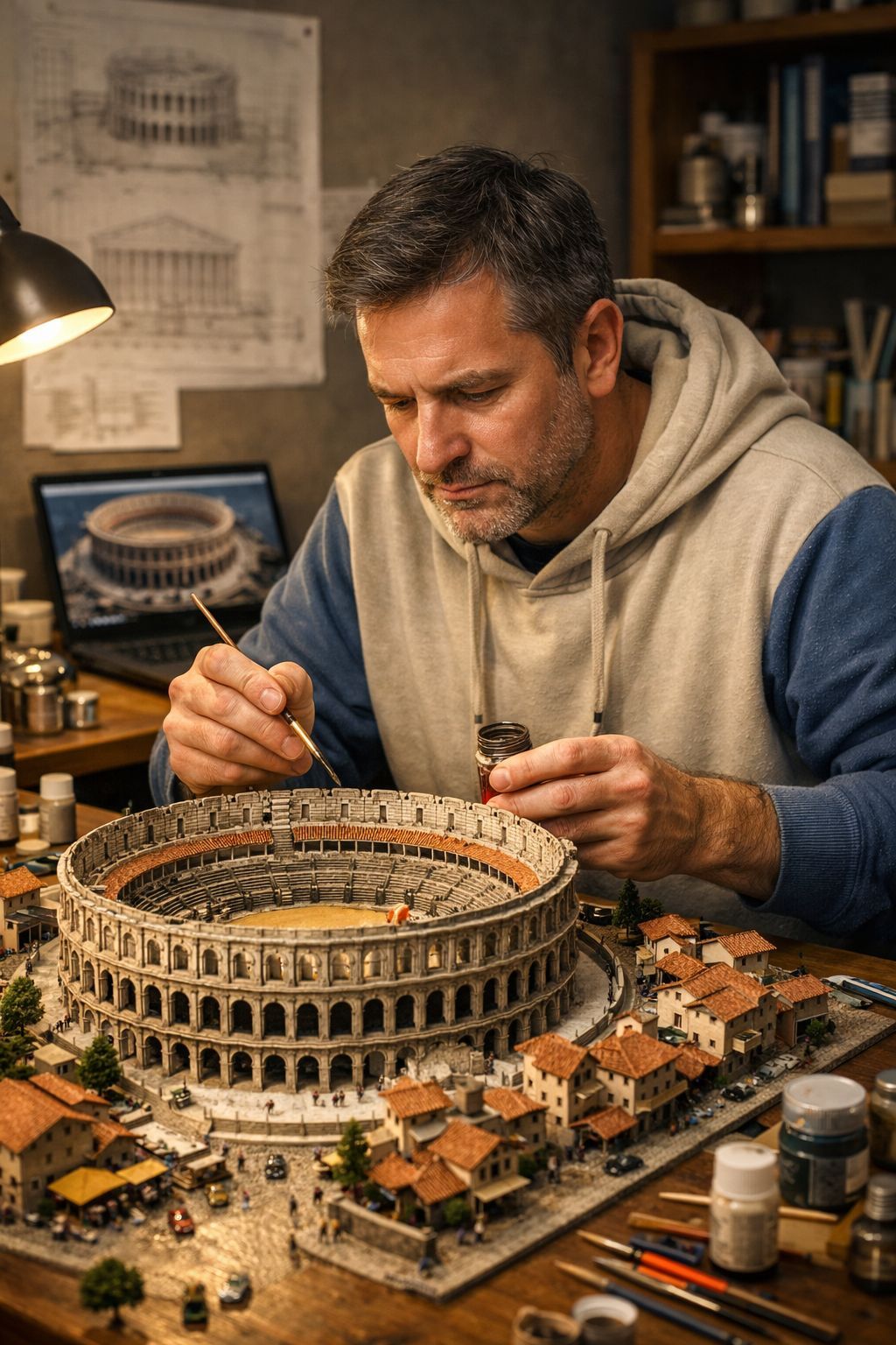Master Architect Crafting the Ancient Roman Arena