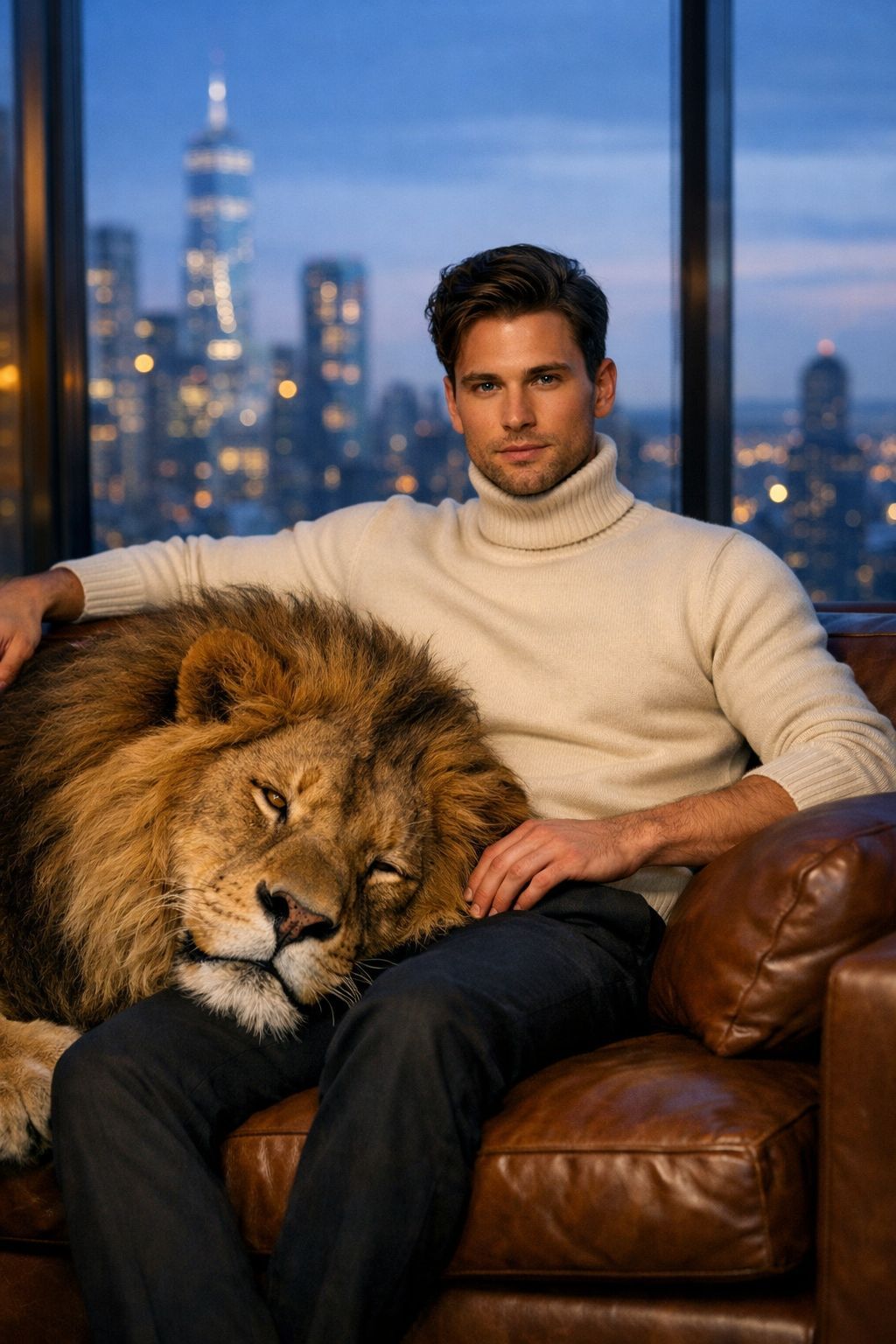 Modern King in the Urban Dusk