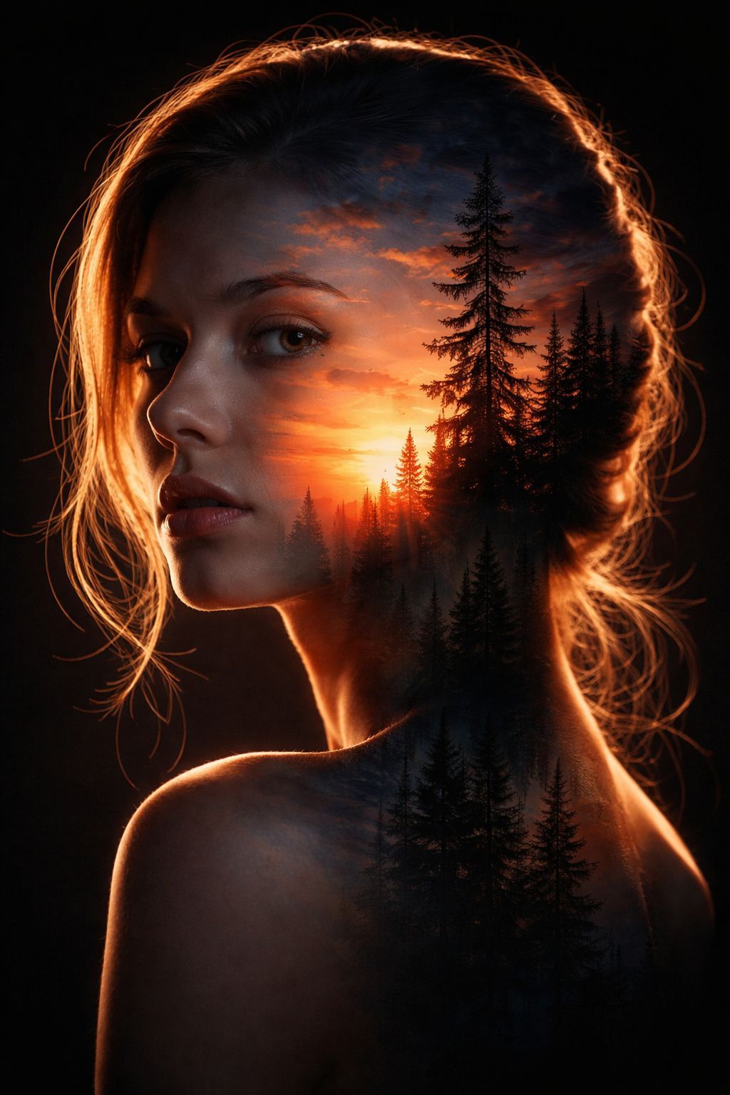 Sunset Silhouette Portrait