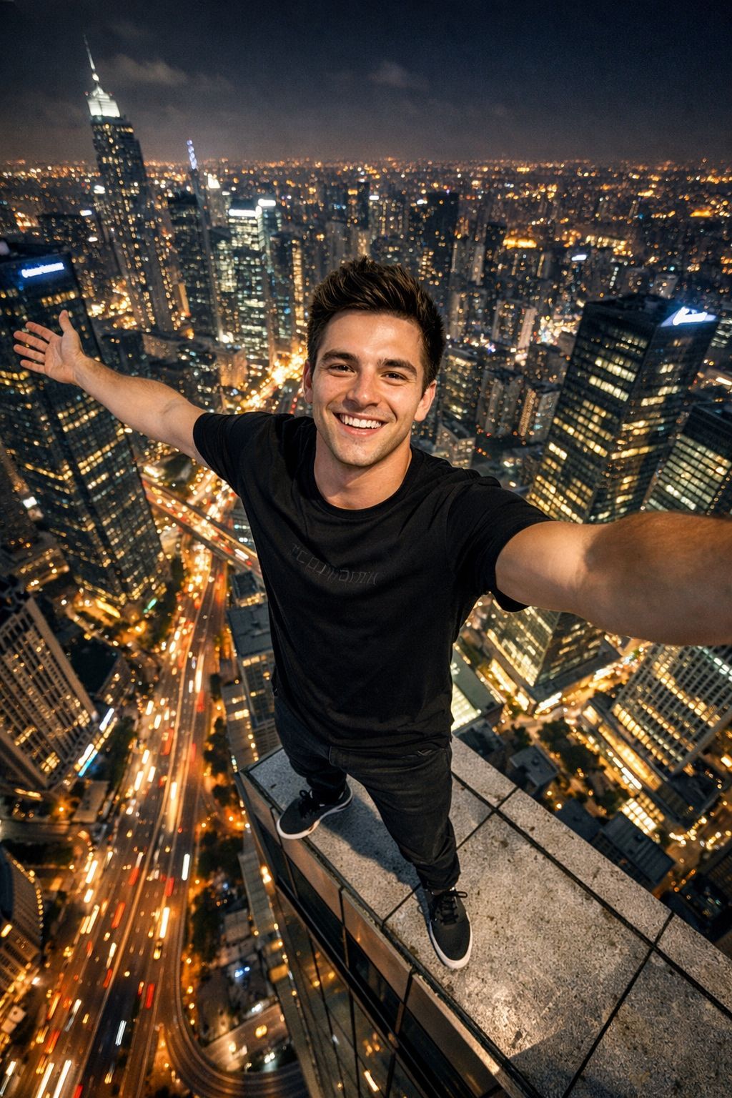 City Edge Midnight Selfie