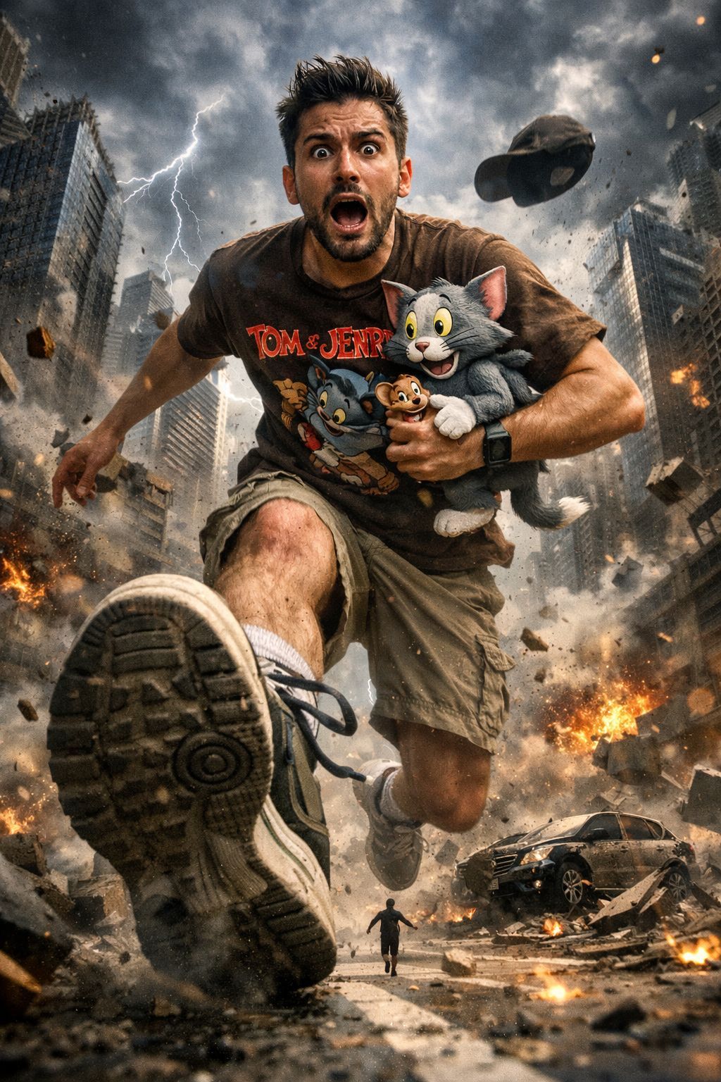 Urban Collapse Escape with Toon Friends