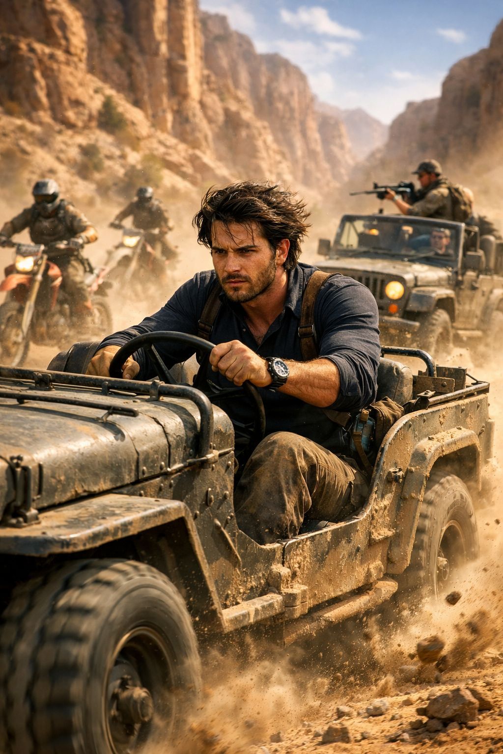High-Speed Desert Canyon Chase