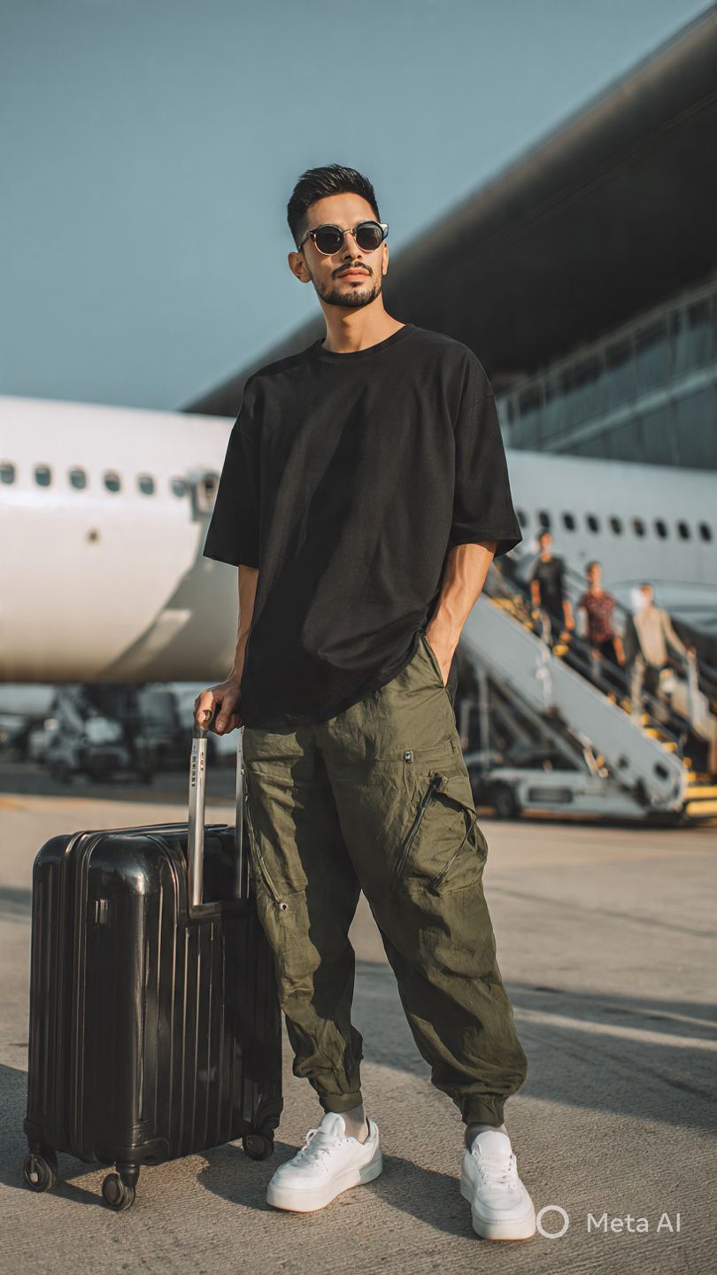 Modern Traveler Arrival at the Tarmac