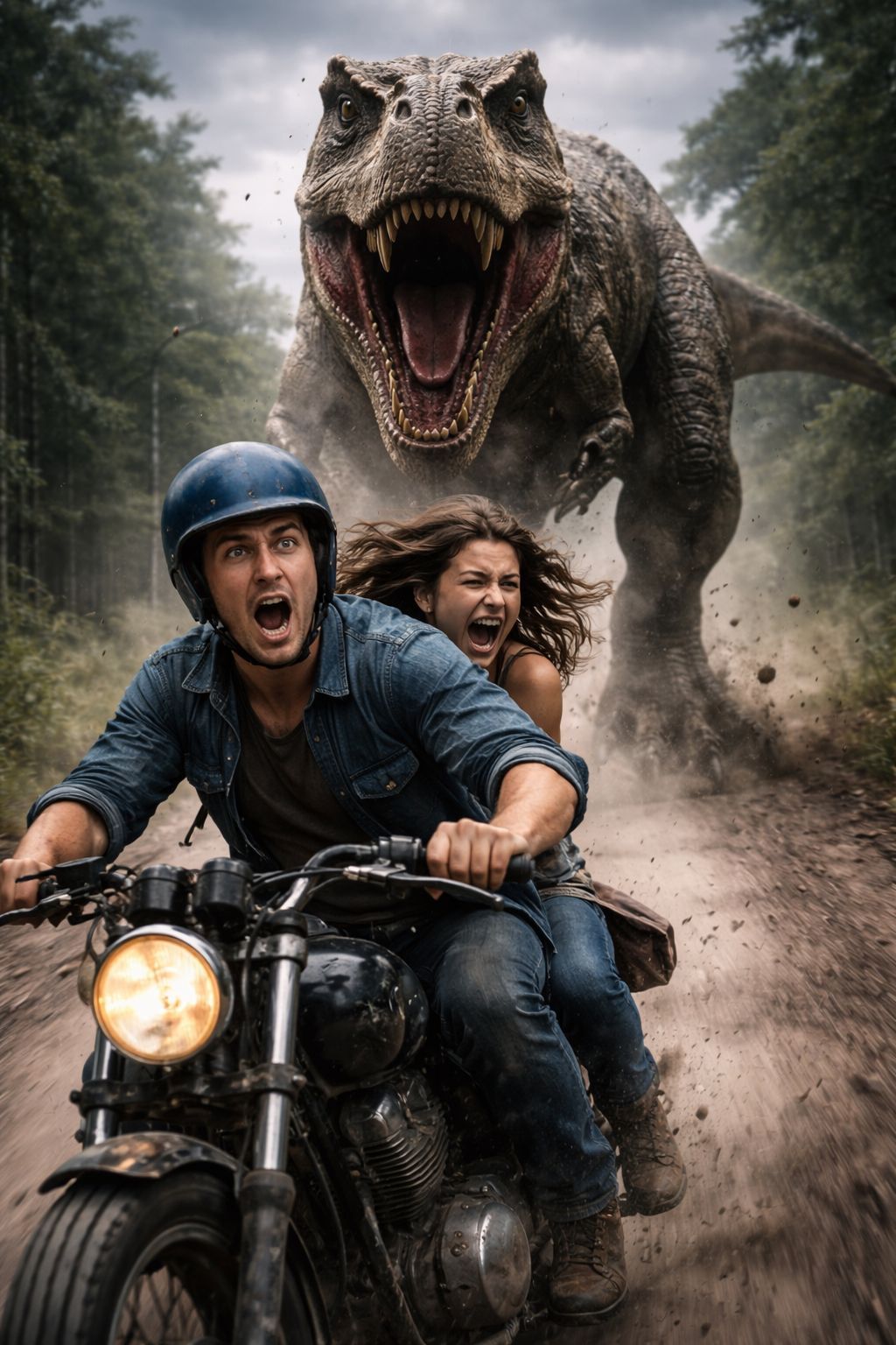 Jurassic Pursuit on the Dusty Road