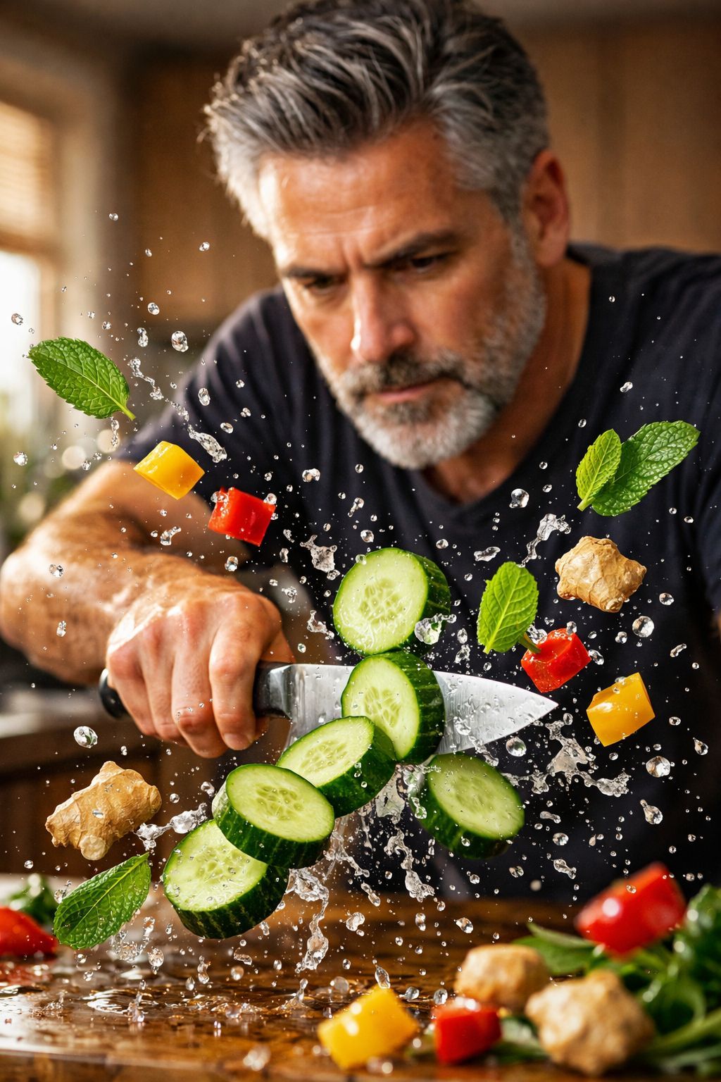 Mid-Air Culinary Explosion
