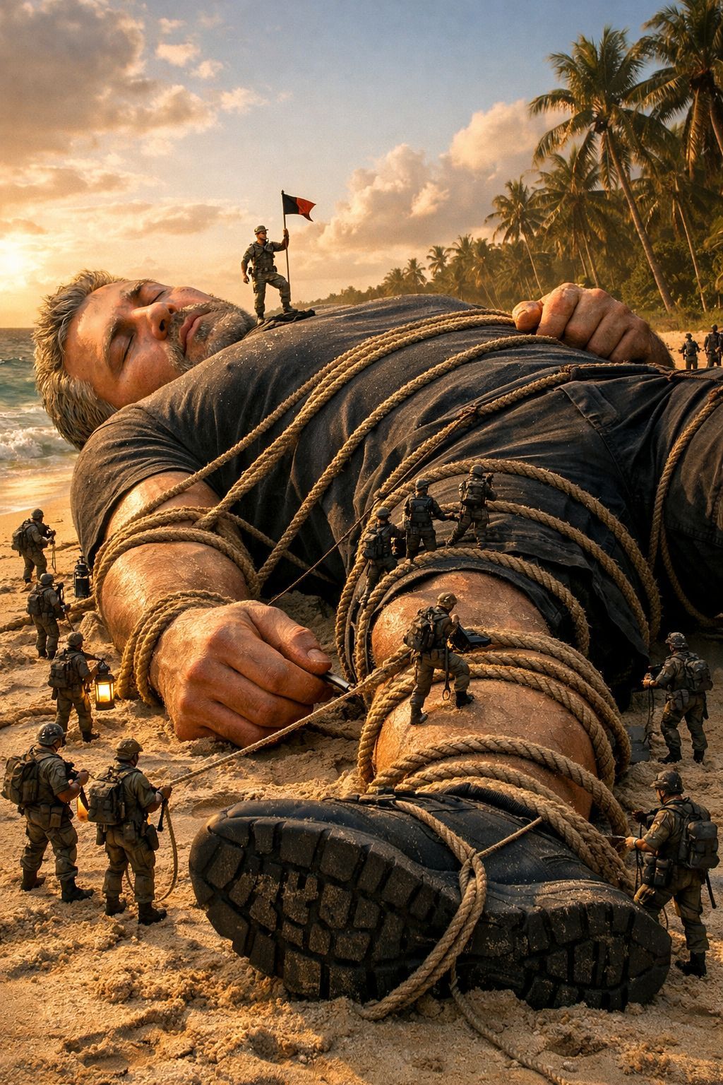 Gulliver Bound on the Golden Shore