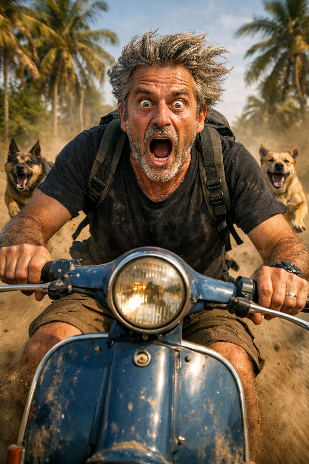 Panic Ride on a Dusty Rural Road