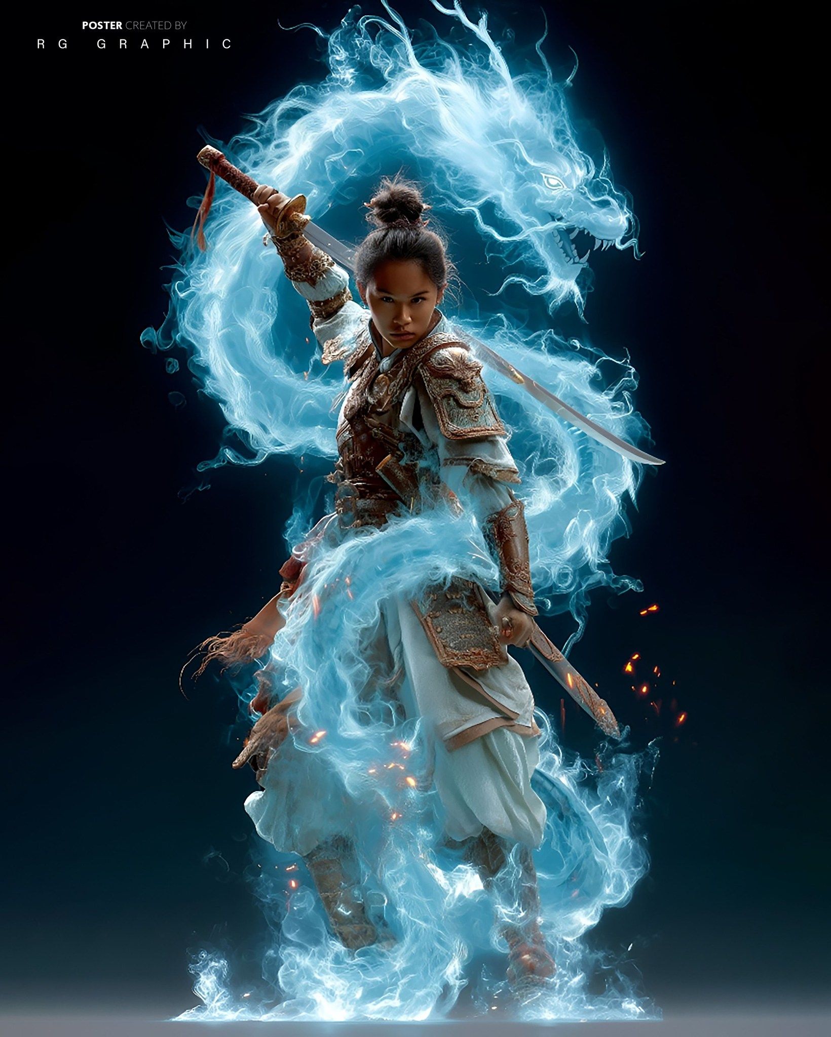 Azure Spirit Dragon Warrior