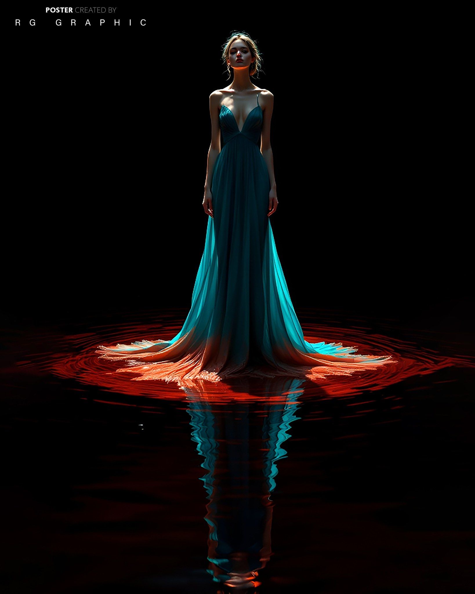 Crimson Ripples in the Teal Dark