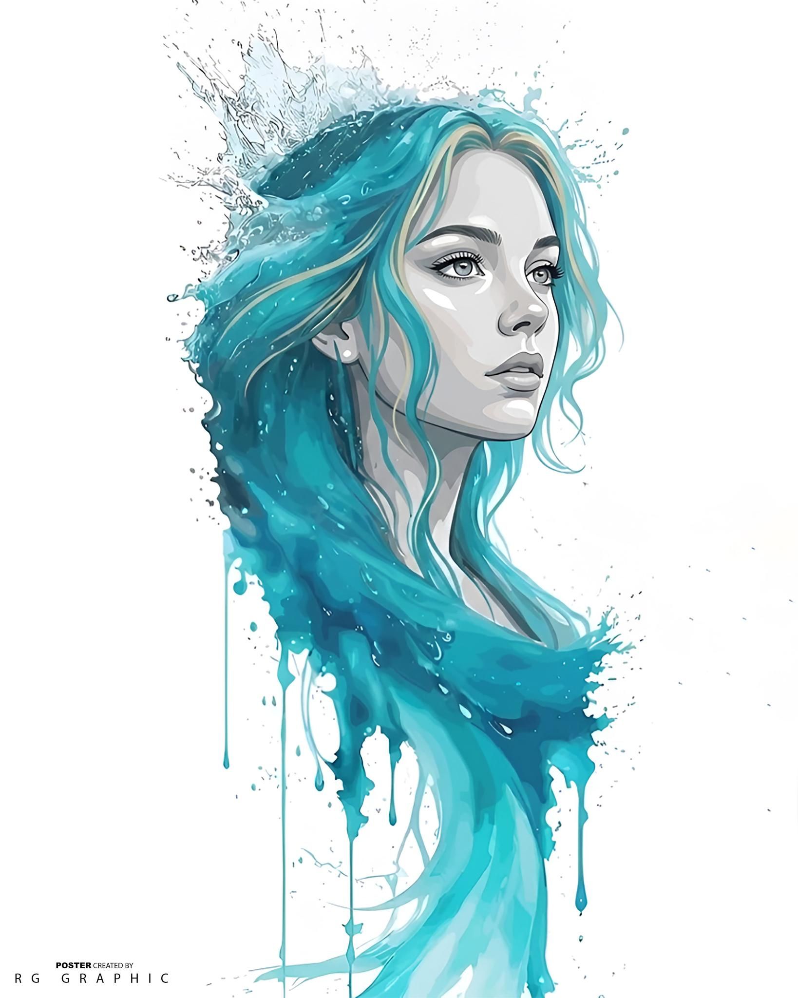 Aqua Flow Portrait