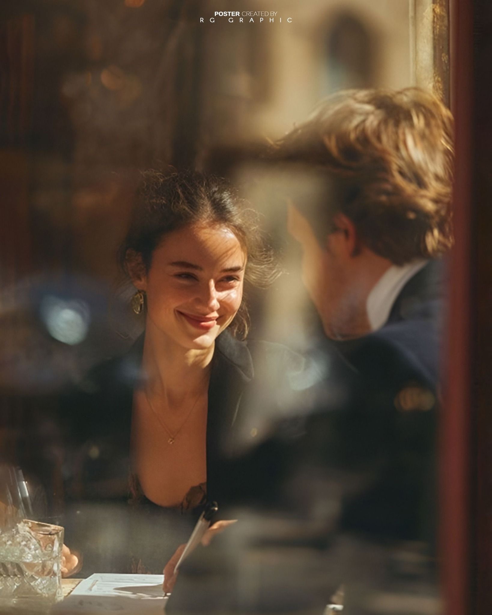 Intimate Golden Hour Dinner Gaze