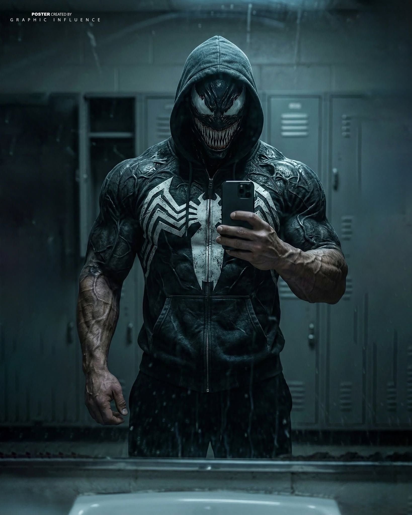 Savage Symbiote Gym Selfie