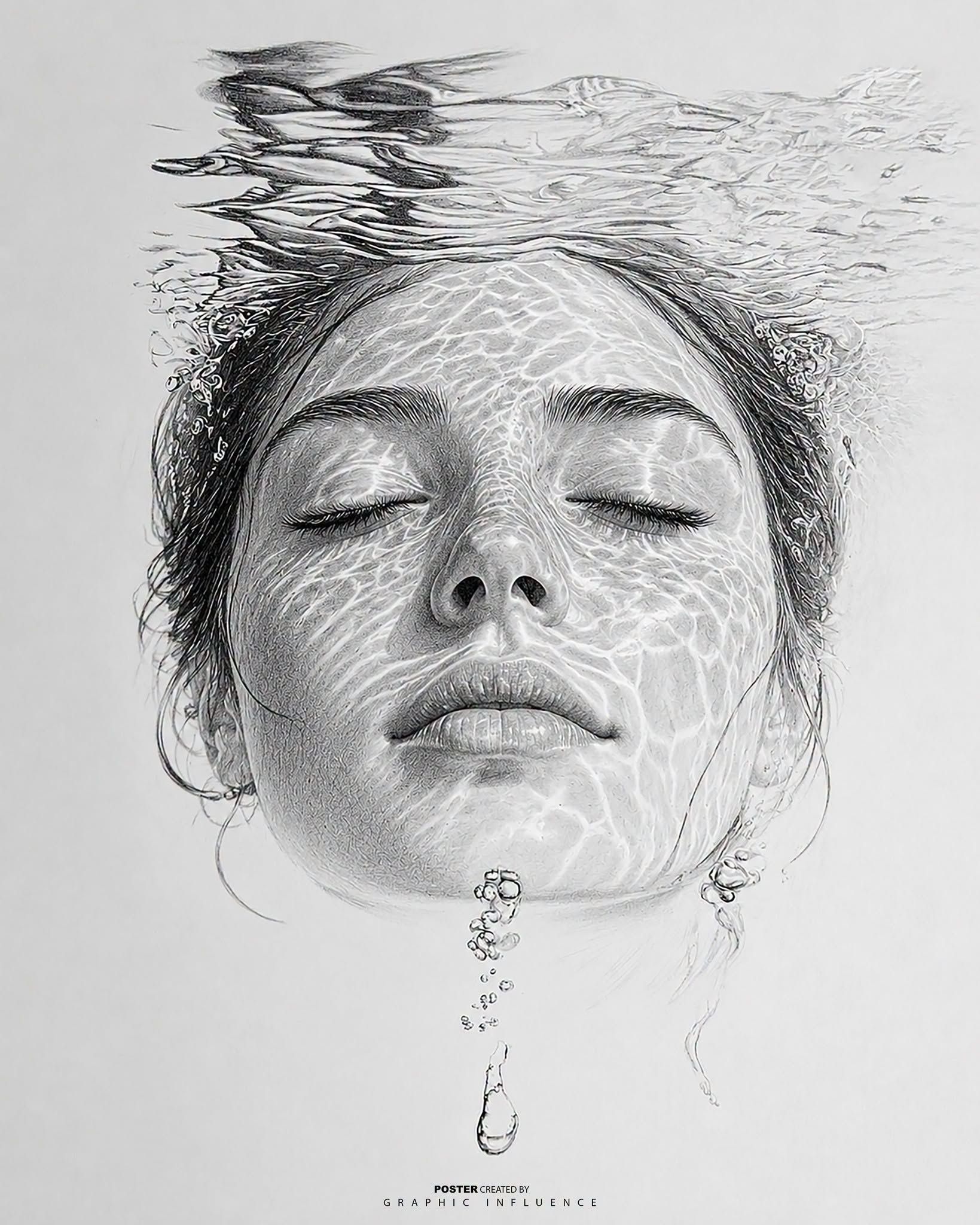 Monochrome Serenity Beneath the Ripples