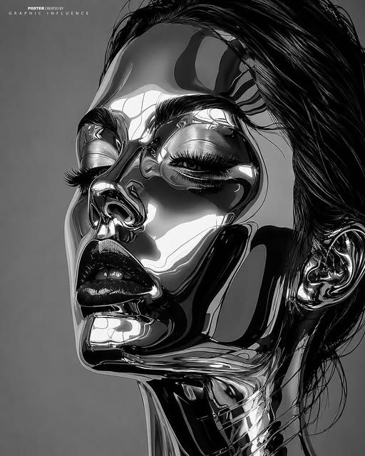 Cybernetic Chrome Elegance