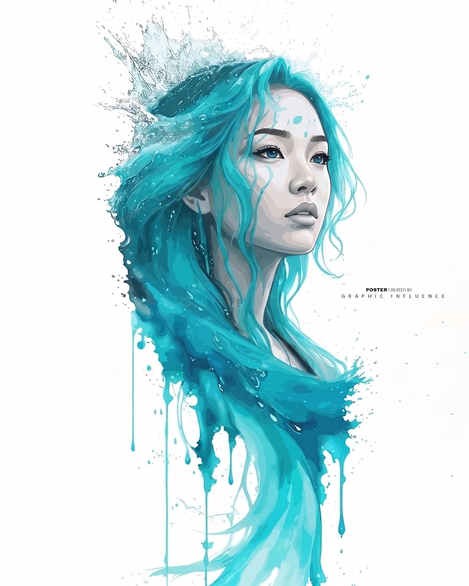 Aquatic Metamorphosis in Teal and Turquoise