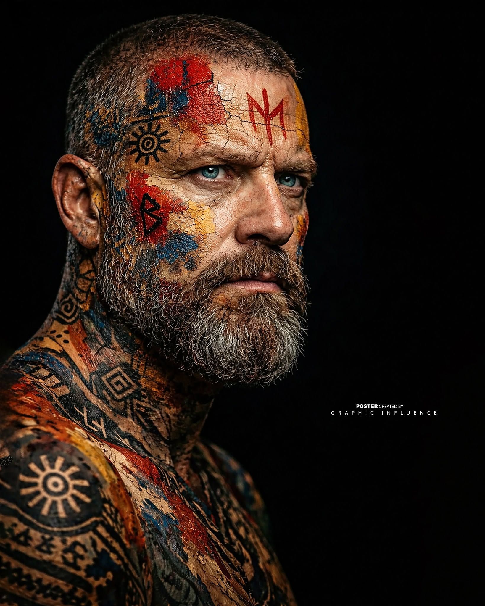 Runes of the Weathered Viking Warrior