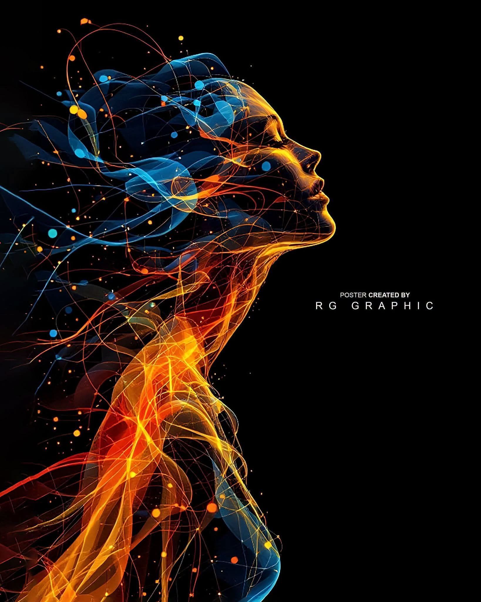Vibrant Neural Essence In Radiant Light