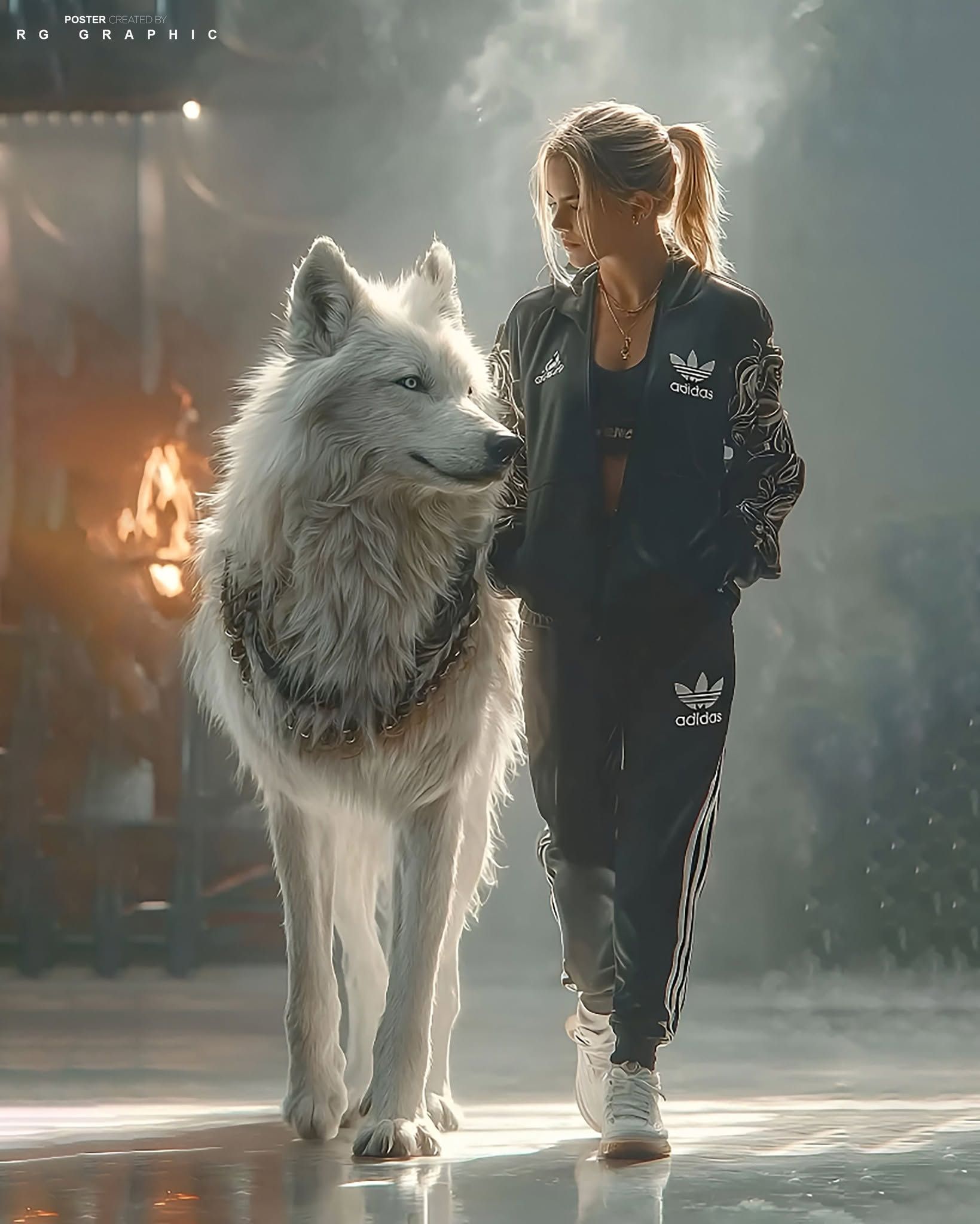 The Winter Queen and Her Great Wolf