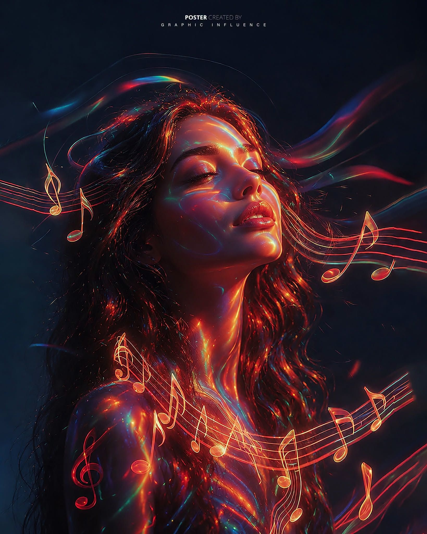 Bioluminescent Symphony in Neon Night