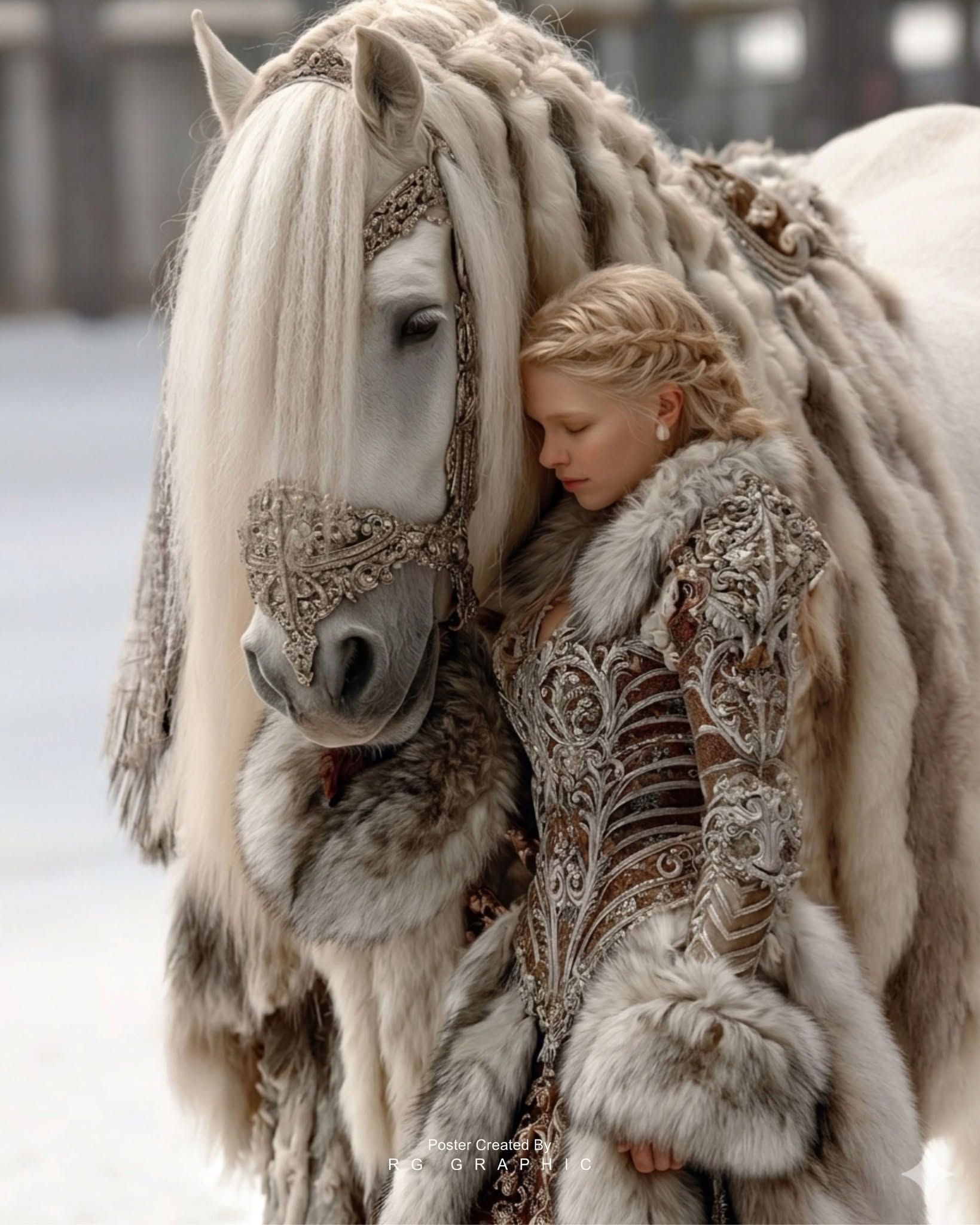 Serene Bond in a Silver Winter Realm